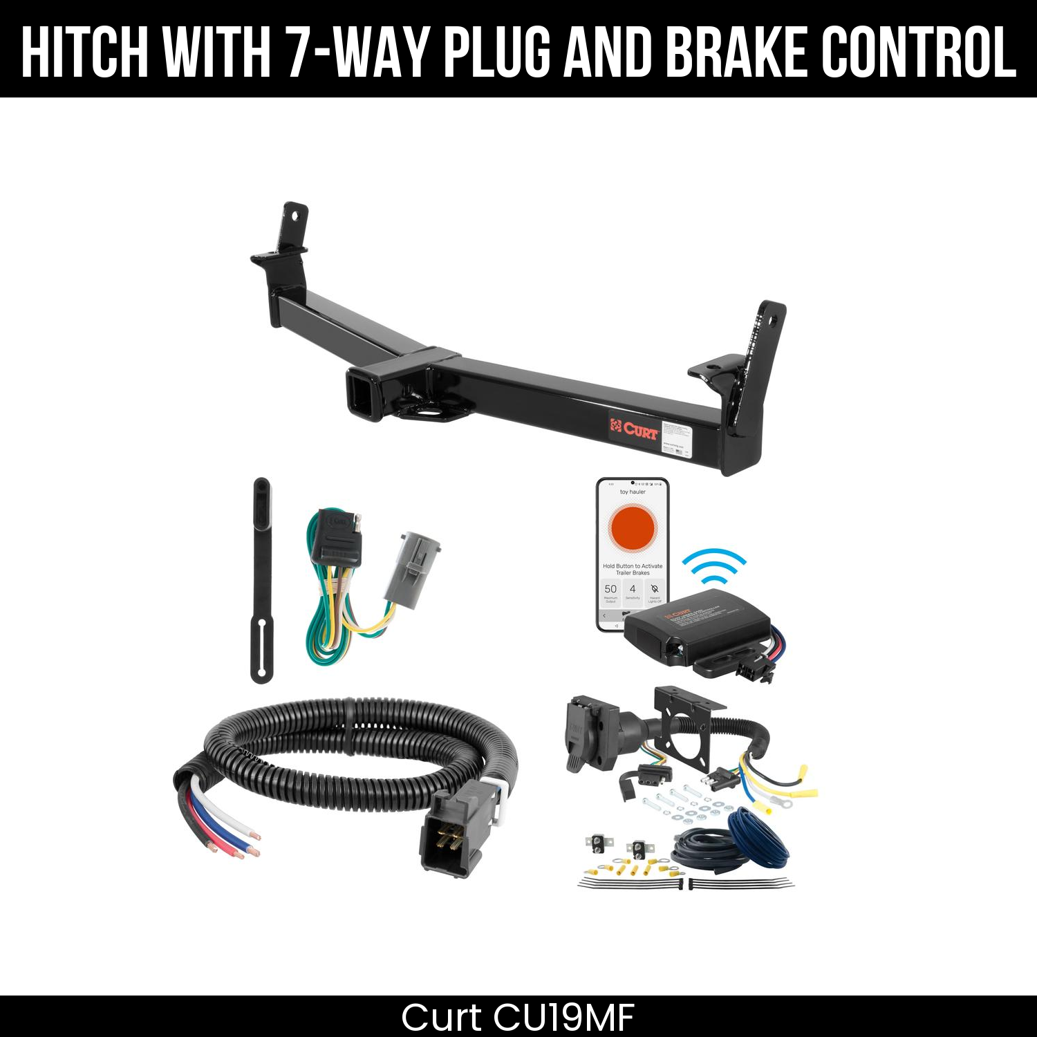 Trailer Hitch , 7-Way , Echo Under-Dash Brake Control
