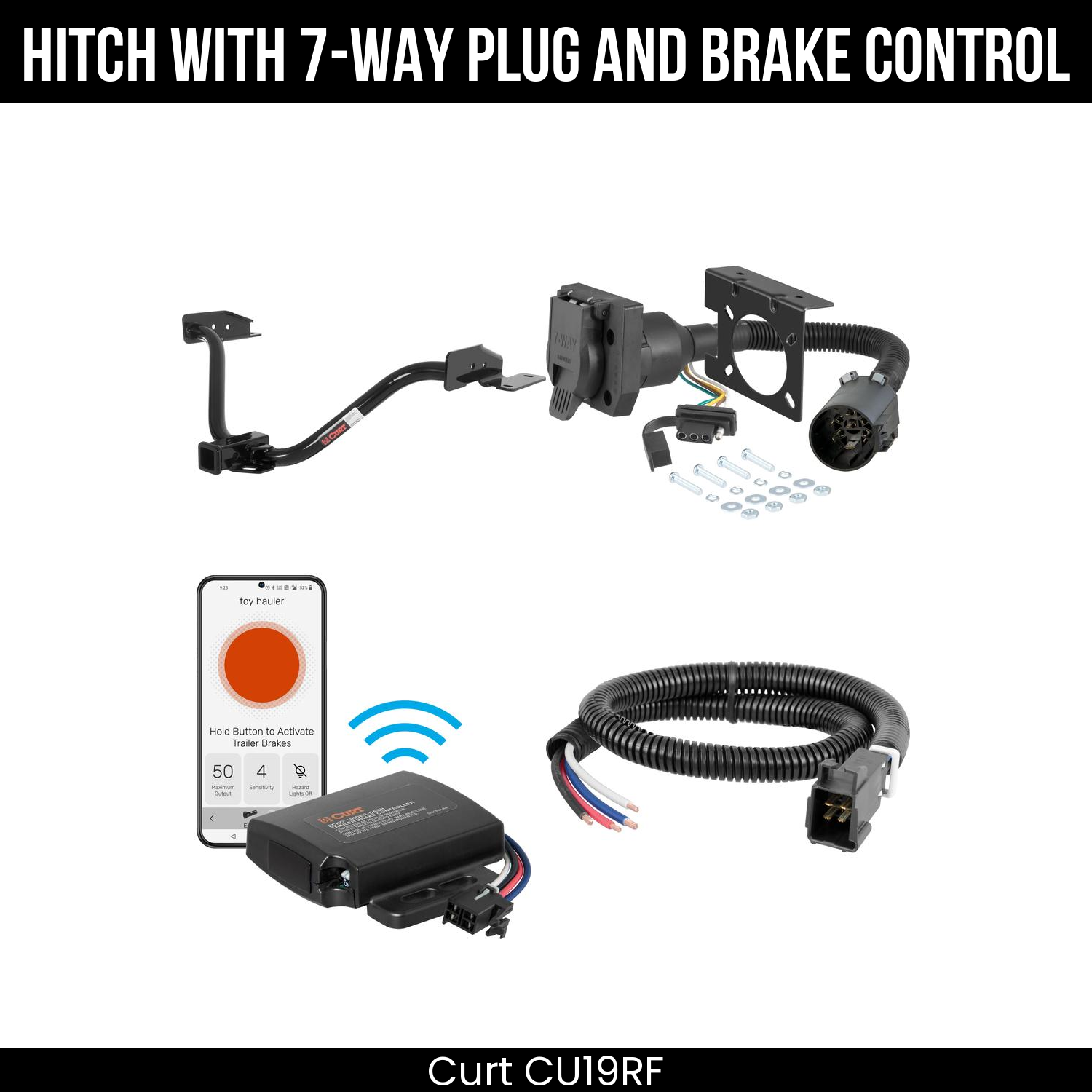Trailer Hitch , 7-Way , Echo Under-Dash Brake Control