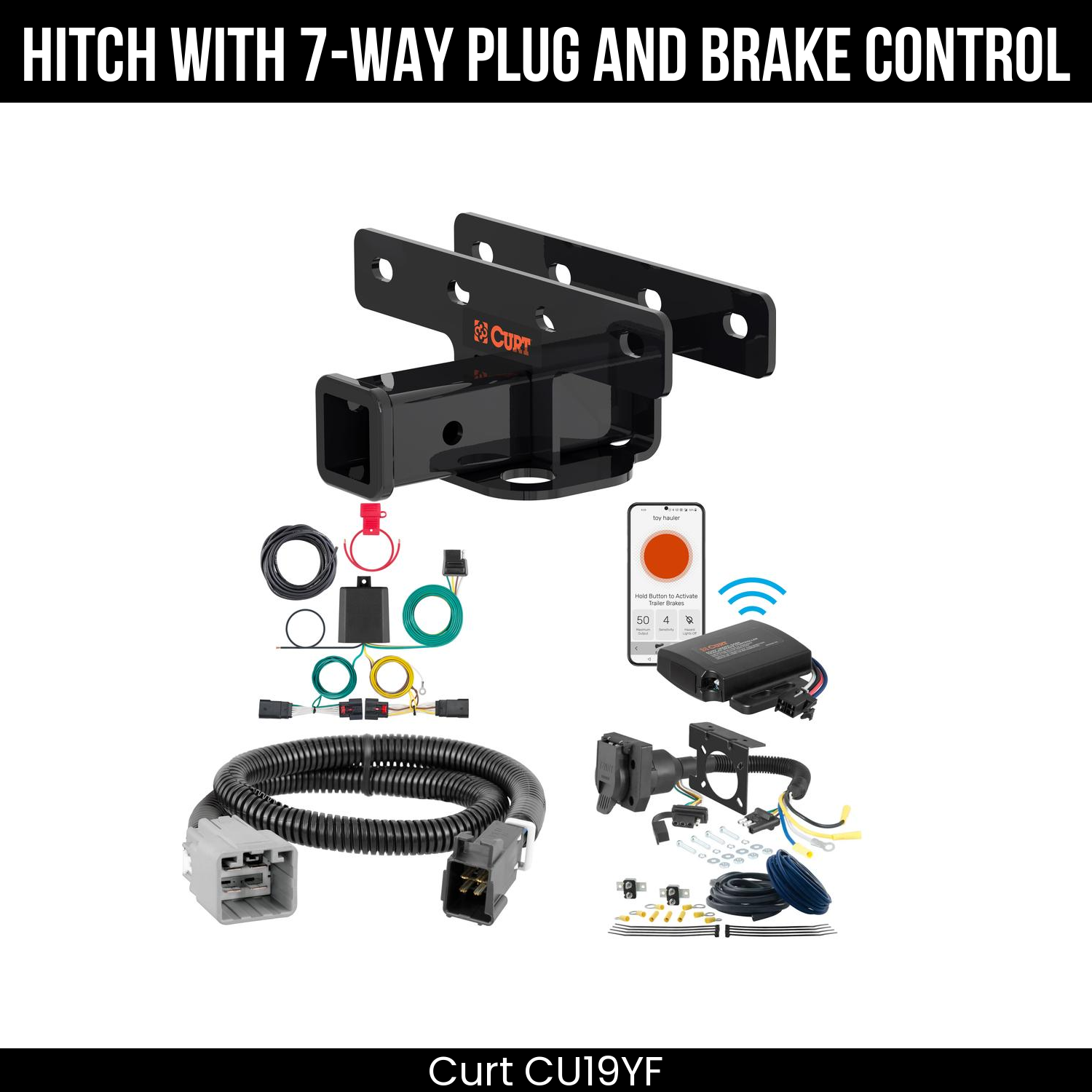 Trailer Hitch , 7-Way , Echo Under-Dash Brake Control