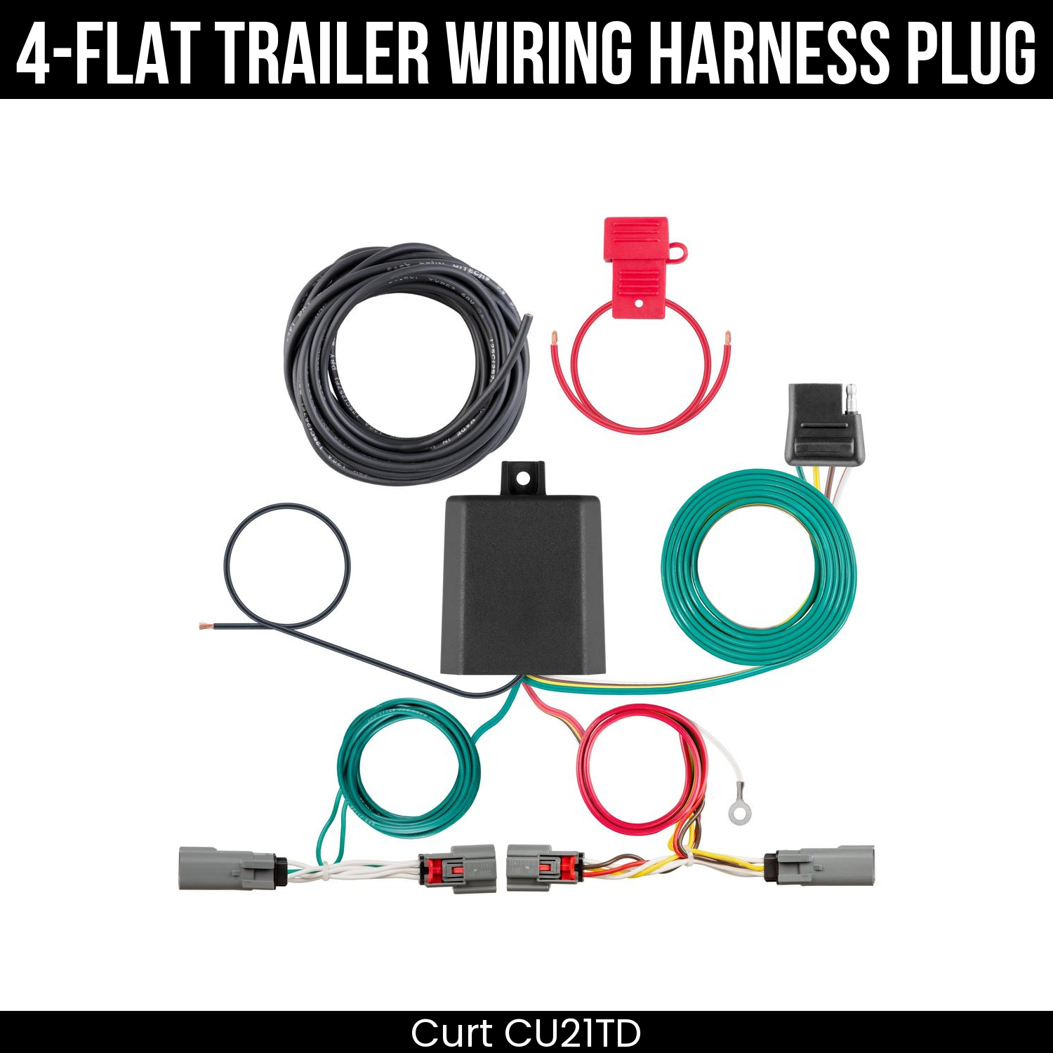 Trailer Wiring 4-Flat Plug Only