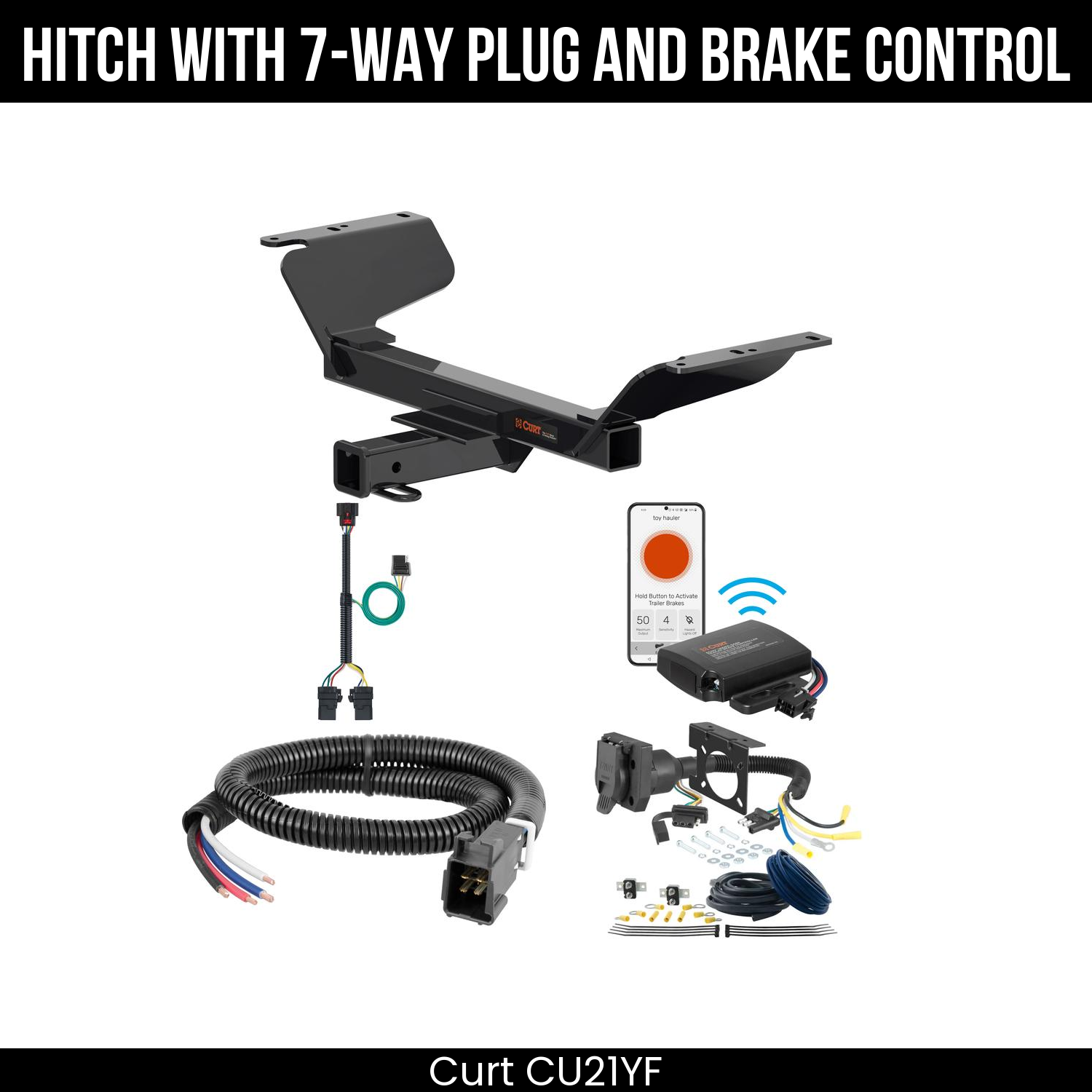 Trailer Hitch , 7-Way , Echo Under-Dash Brake Control