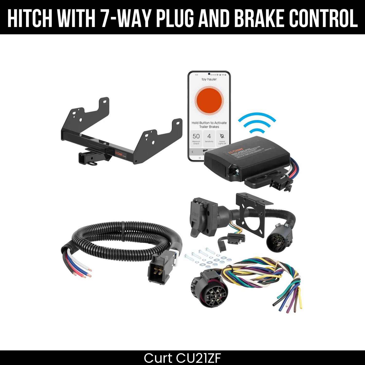 Trailer Hitch , 7-Way , Echo Under-Dash Brake Control