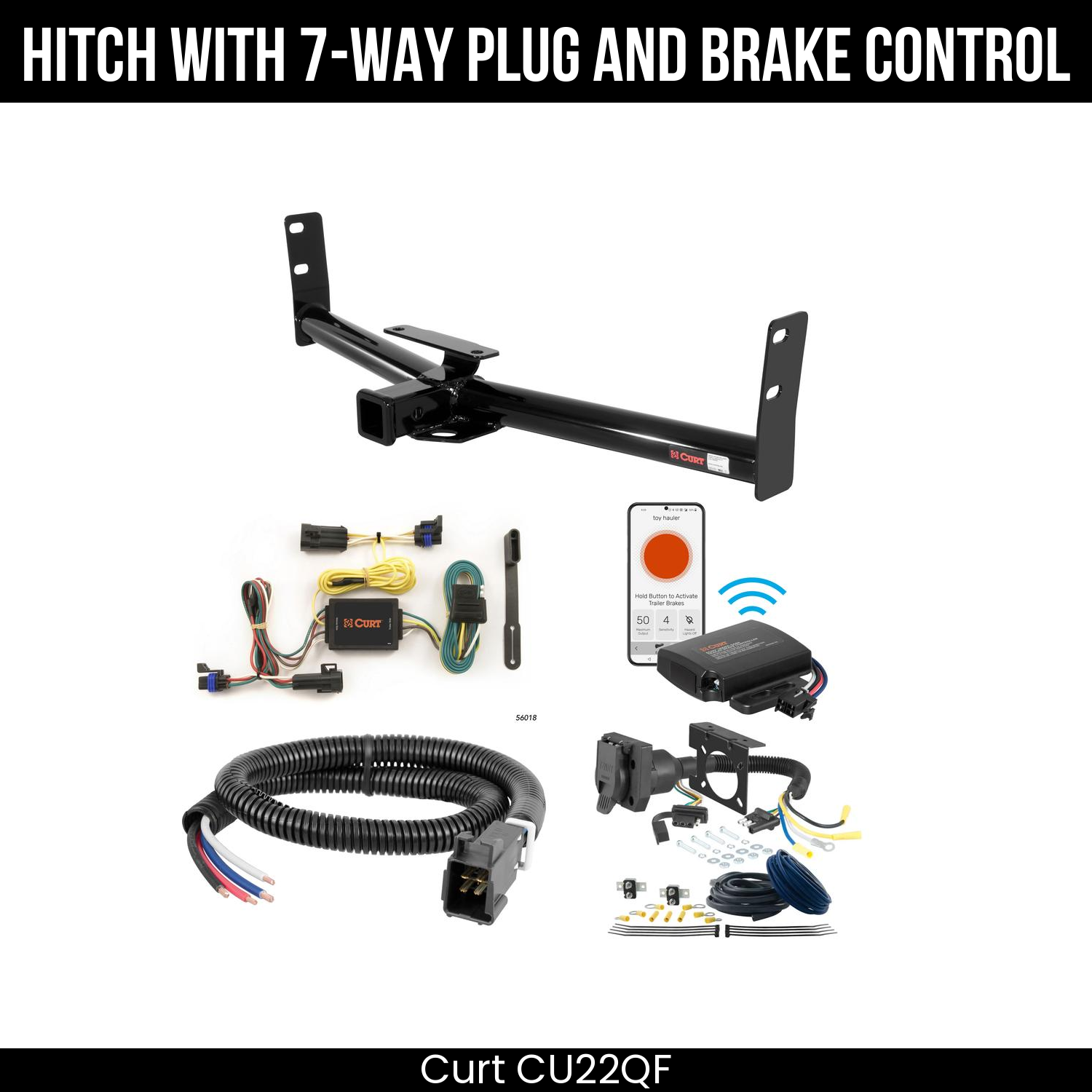 Trailer Hitch , 7-Way , Echo Under-Dash Brake Control