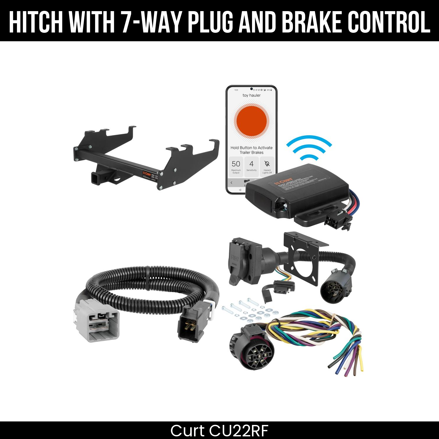 Trailer Hitch , 7-Way , Echo Under-Dash Brake Control