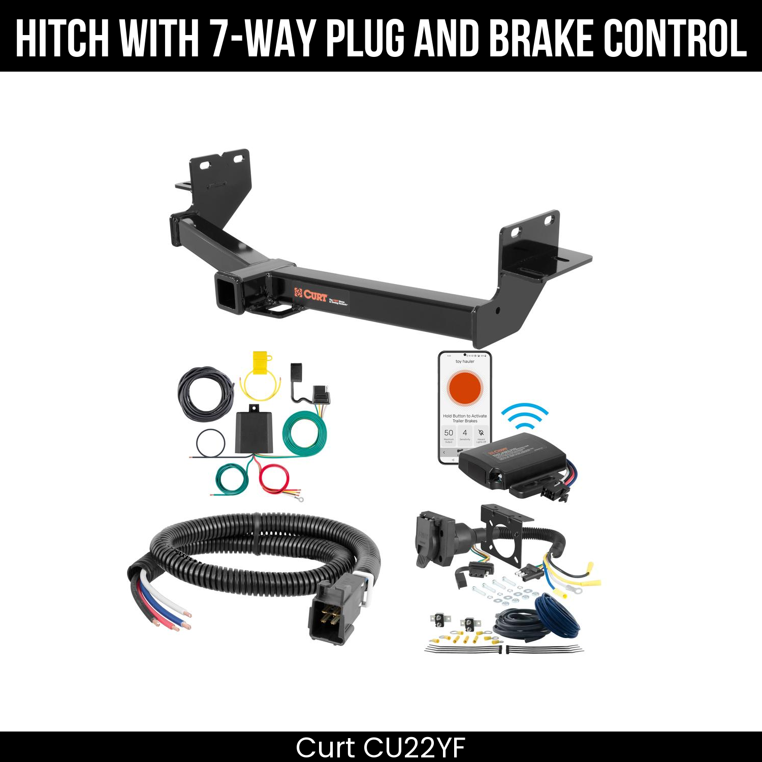 Trailer Hitch , 7-Way , Echo Under-Dash Brake Control