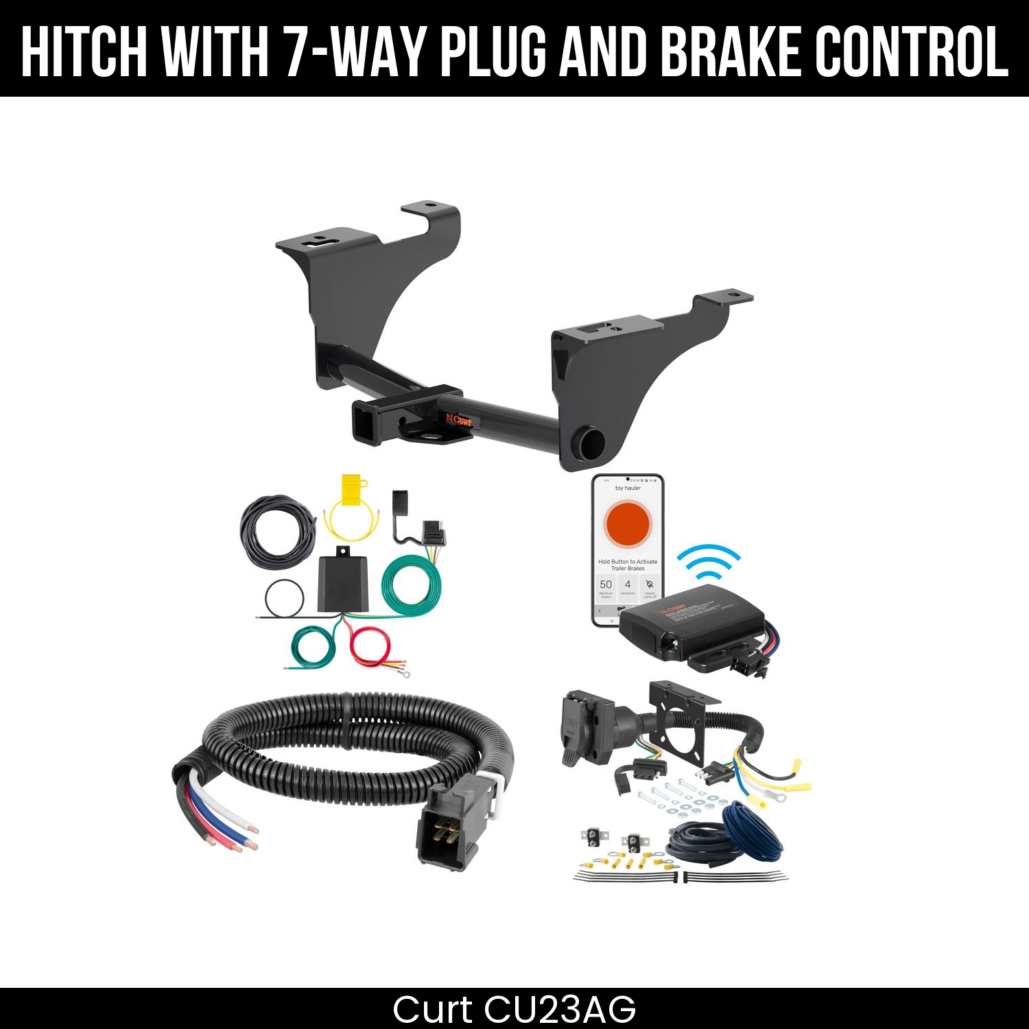 Trailer Hitch , 7-Way , Echo Under-Dash Brake Control