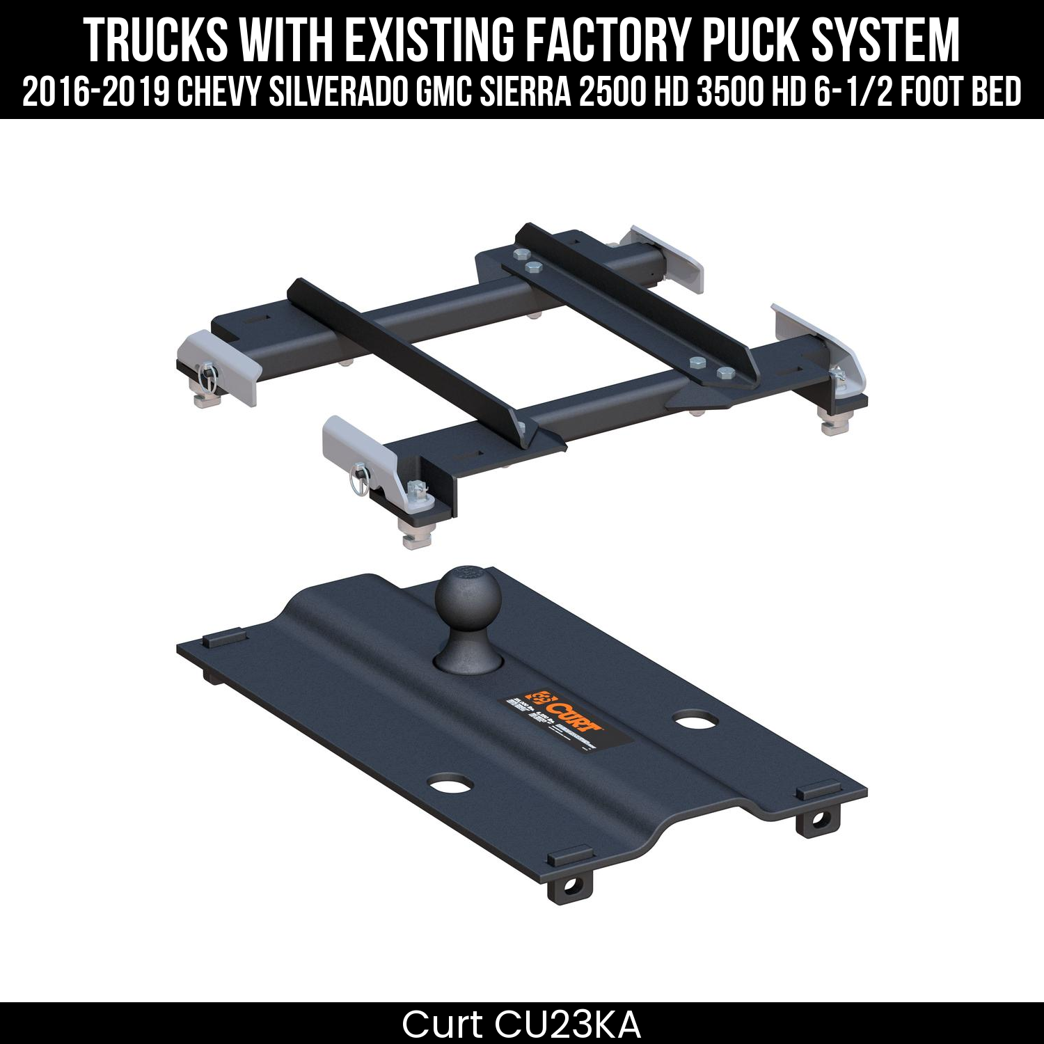 Puck 5th Wheel Roller Adapter,Bent Plate Gooseneck Hitch