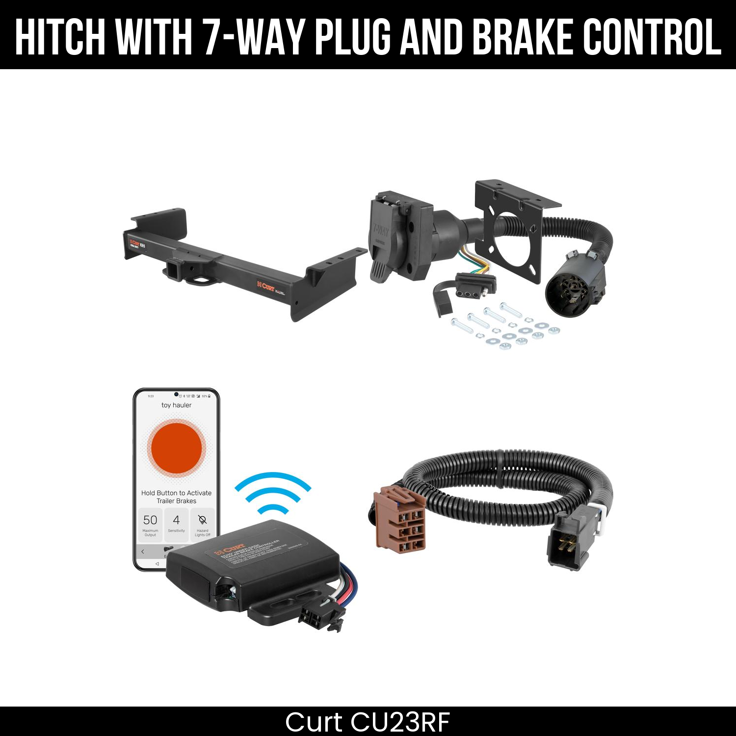 Trailer Hitch , 7-Way , Echo Under-Dash Brake Control