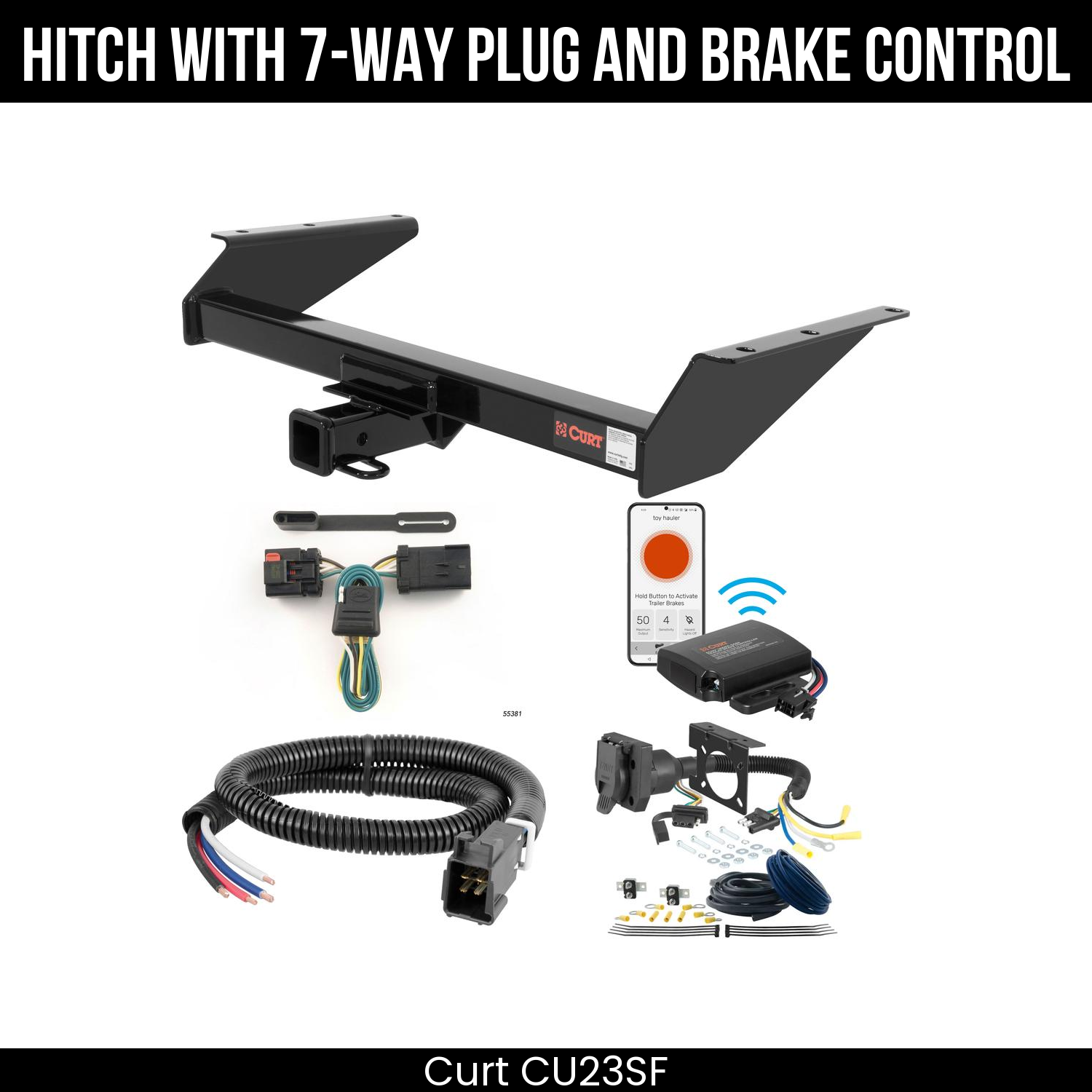 Trailer Hitch , 7-Way , Echo Under-Dash Brake Control