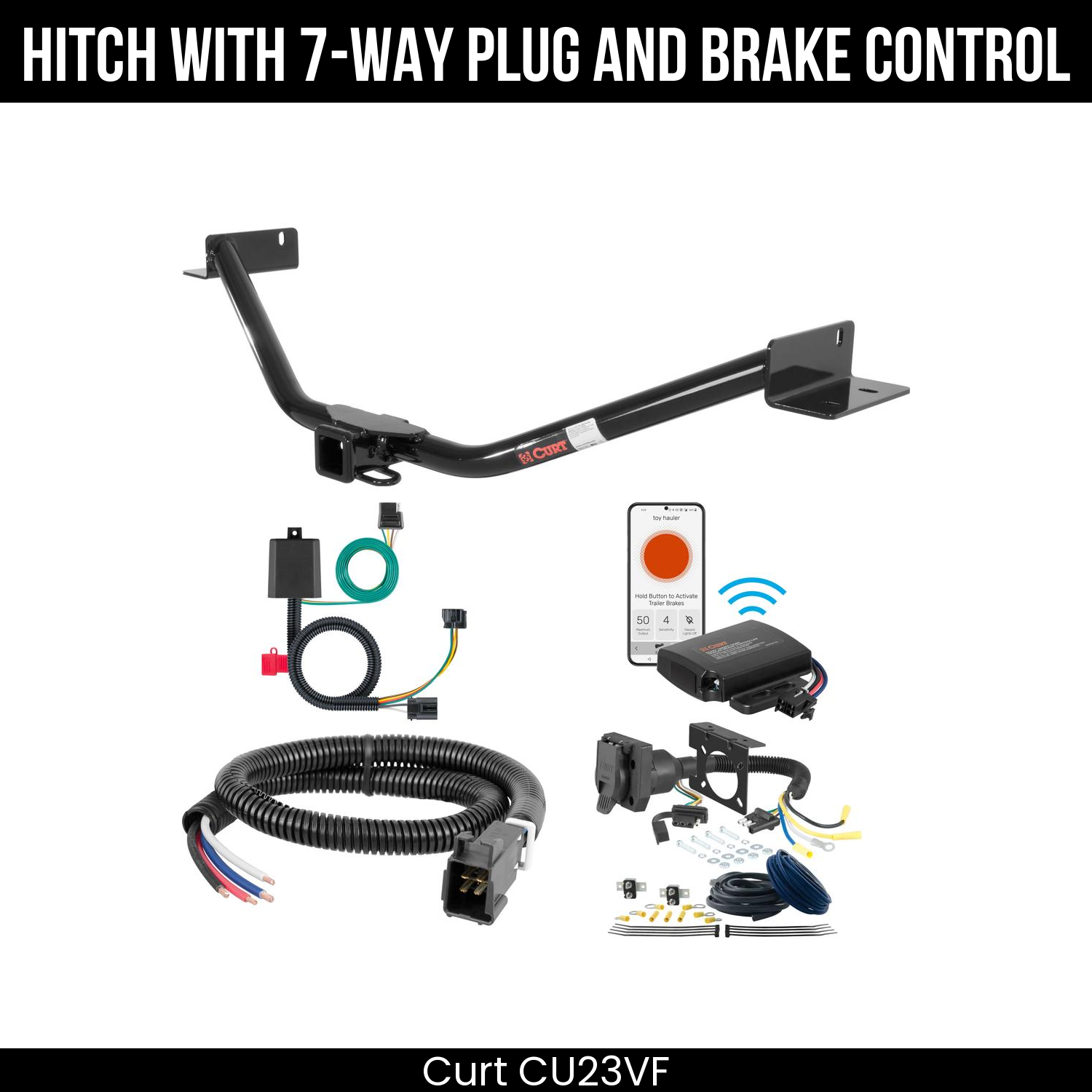 Trailer Hitch , 7-Way , Echo Under-Dash Brake Control