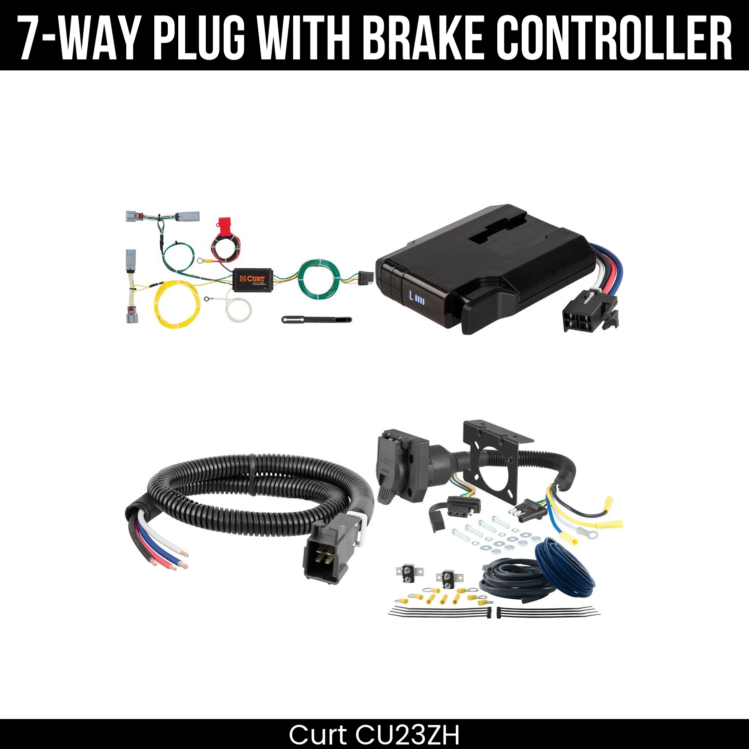 Trailer Wiring 7-Way Plug w/ Bracket , Venturer Brake Control