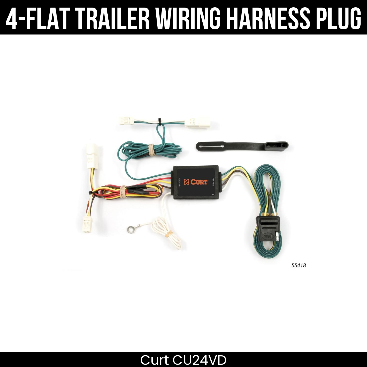 Trailer Wiring 4-Flat Plug Only