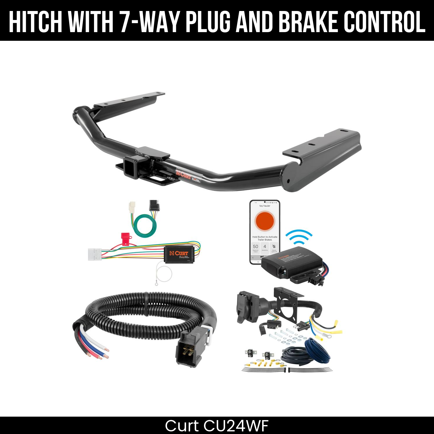 Trailer Hitch , 7-Way , Echo Under-Dash Brake Control