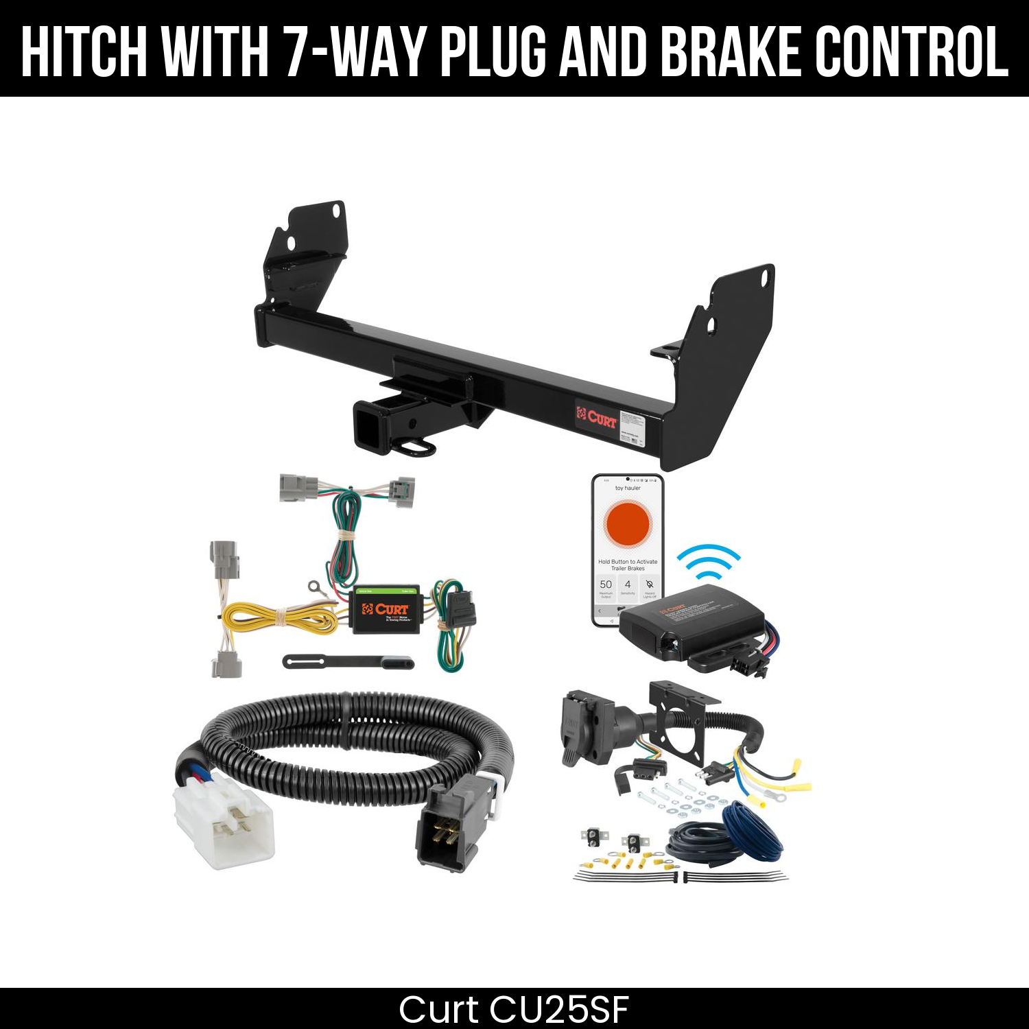 Trailer Hitch , 7-Way , Echo Under-Dash Brake Control