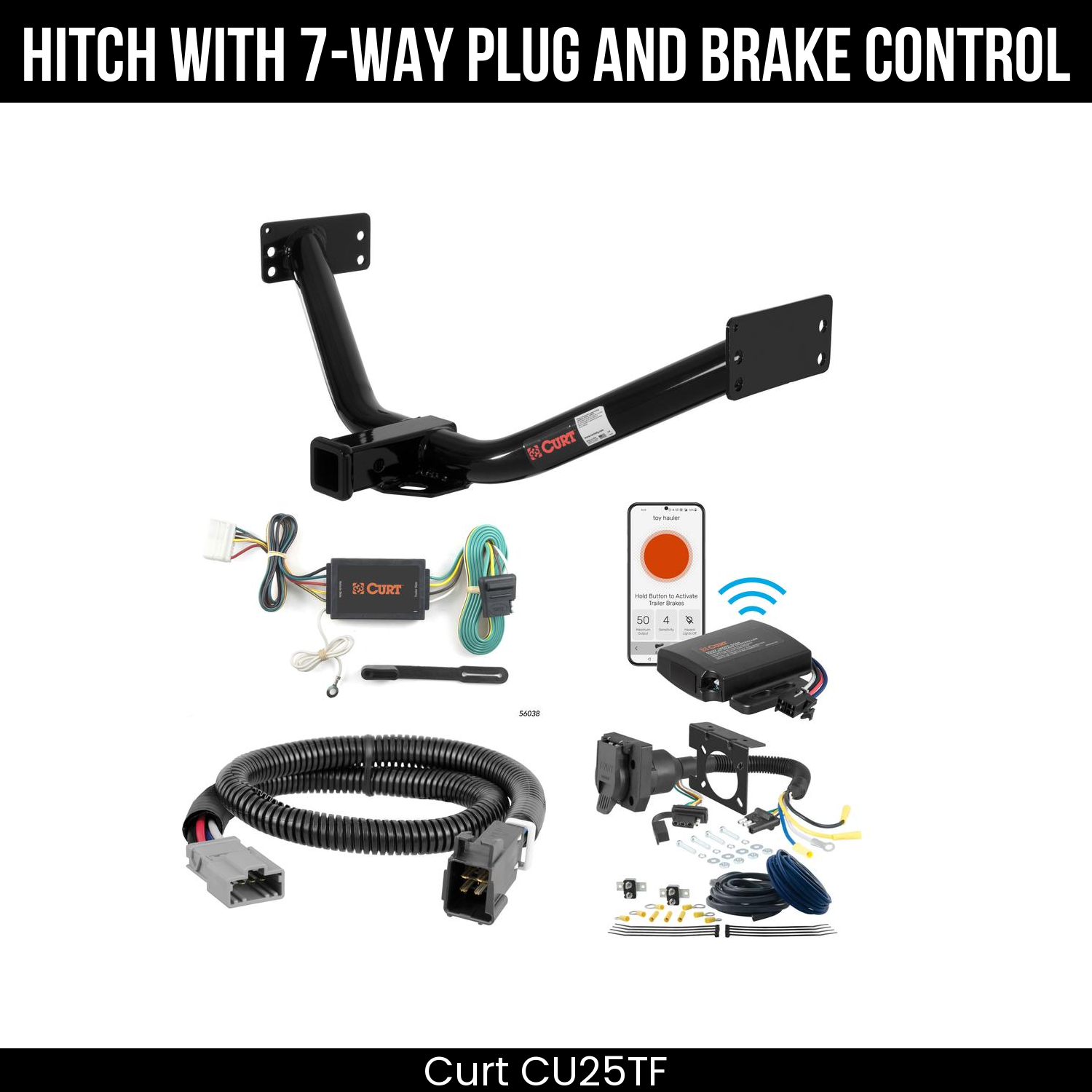 Trailer Hitch , 7-Way , Echo Under-Dash Brake Control