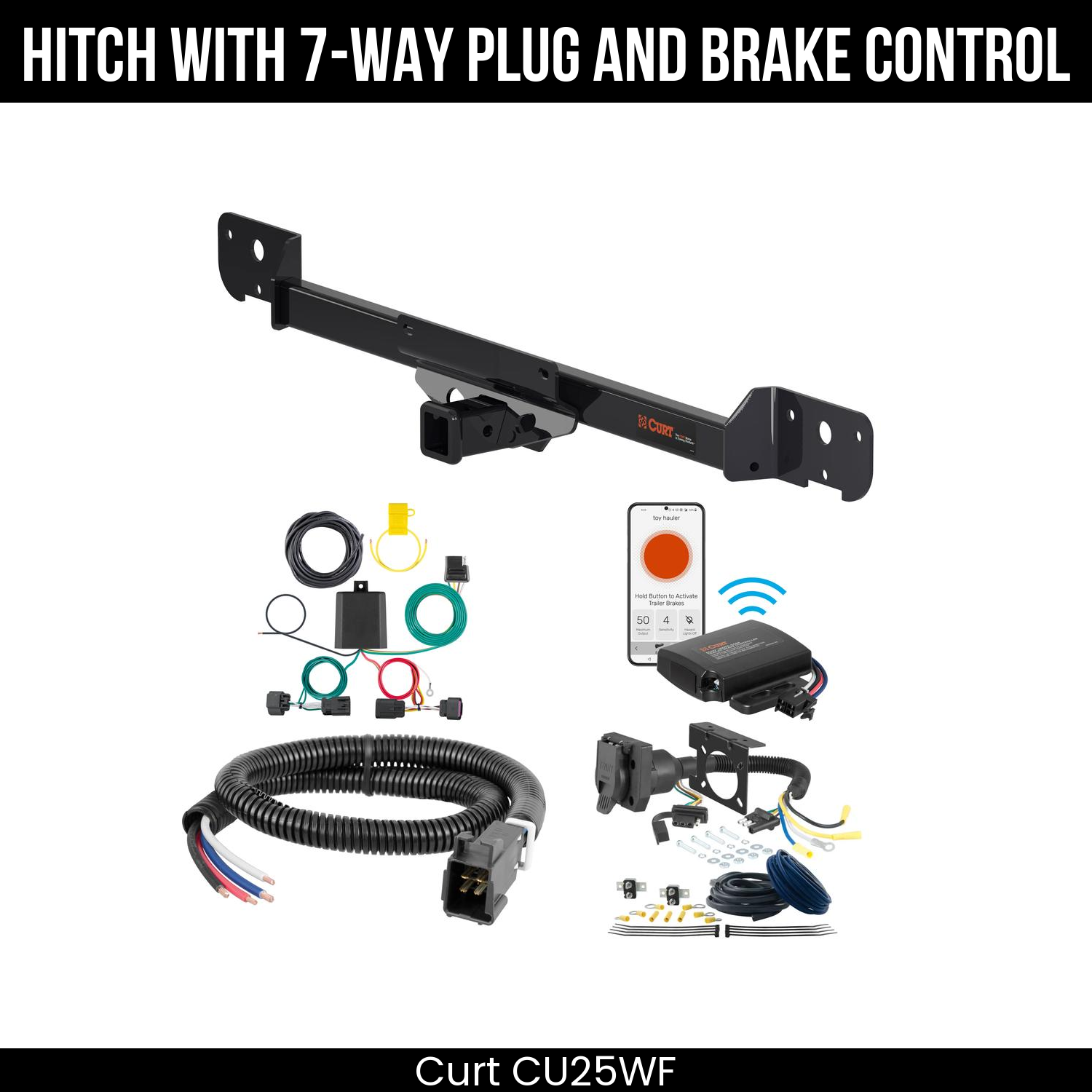 Trailer Hitch , 7-Way , Echo Under-Dash Brake Control