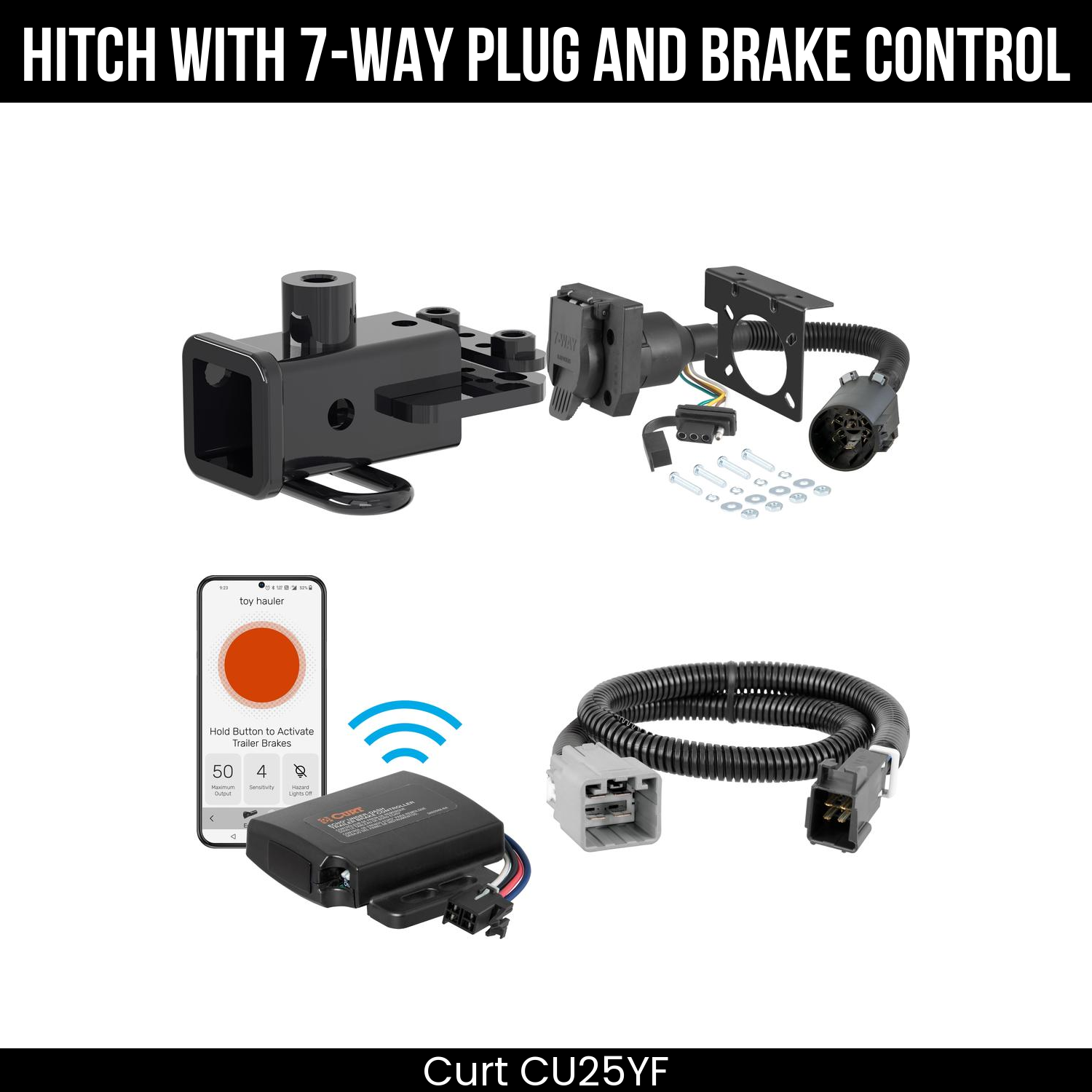 Trailer Hitch , 7-Way , Echo Under-Dash Brake Control