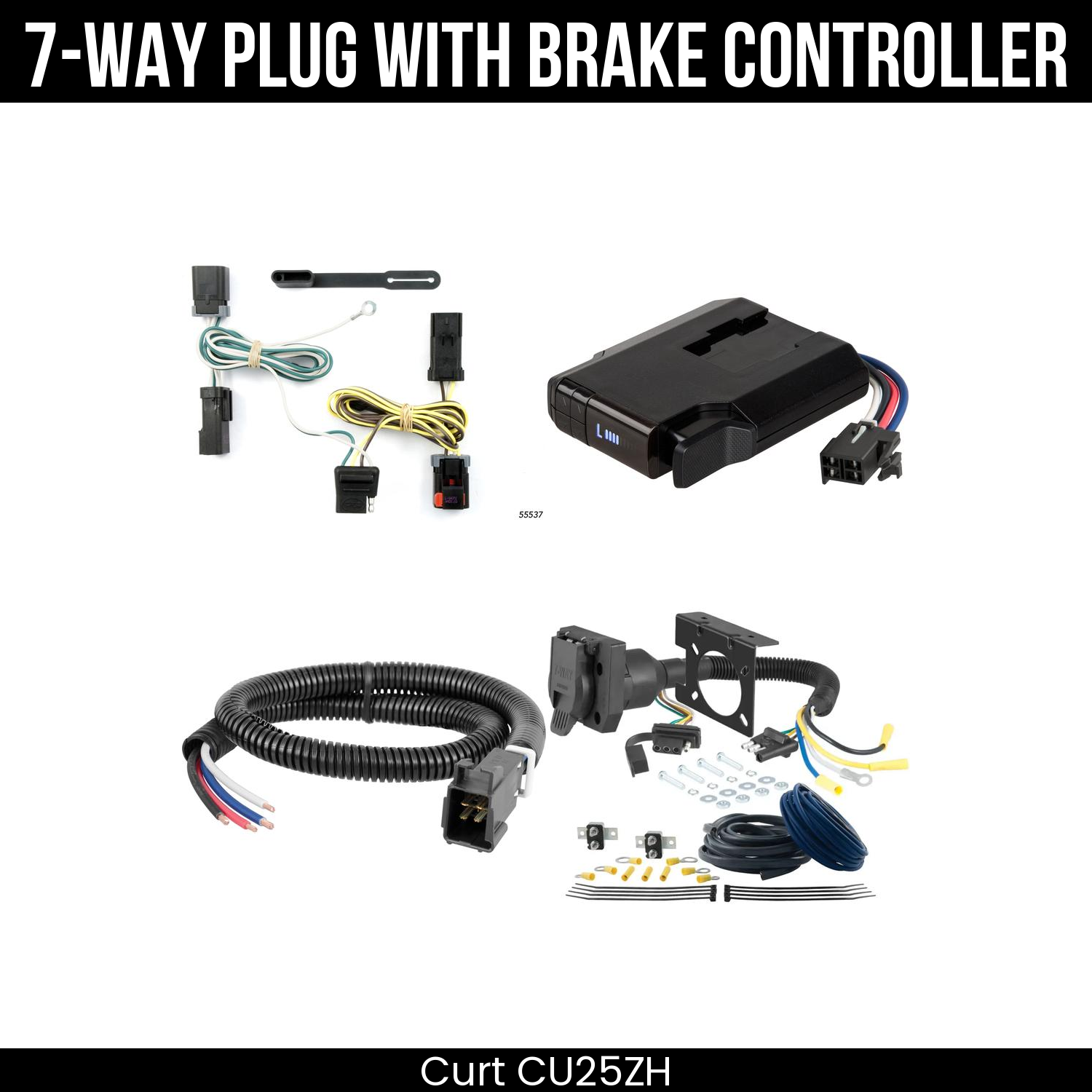 Trailer Wiring 7-Way Plug w/ Bracket , Venturer Brake Control