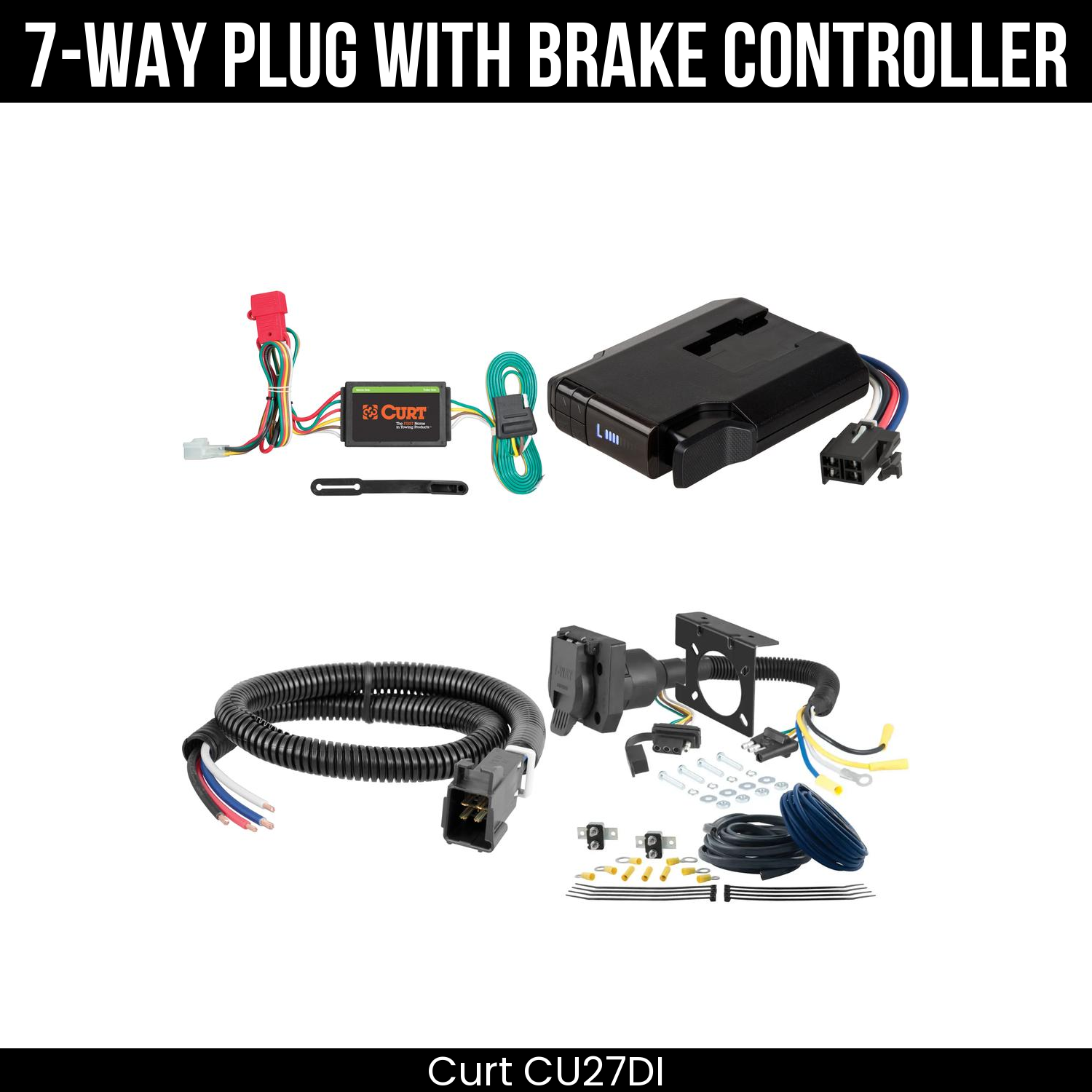 Trailer Wiring 7-Way Plug w/ Bracket , Venturer Brake Control