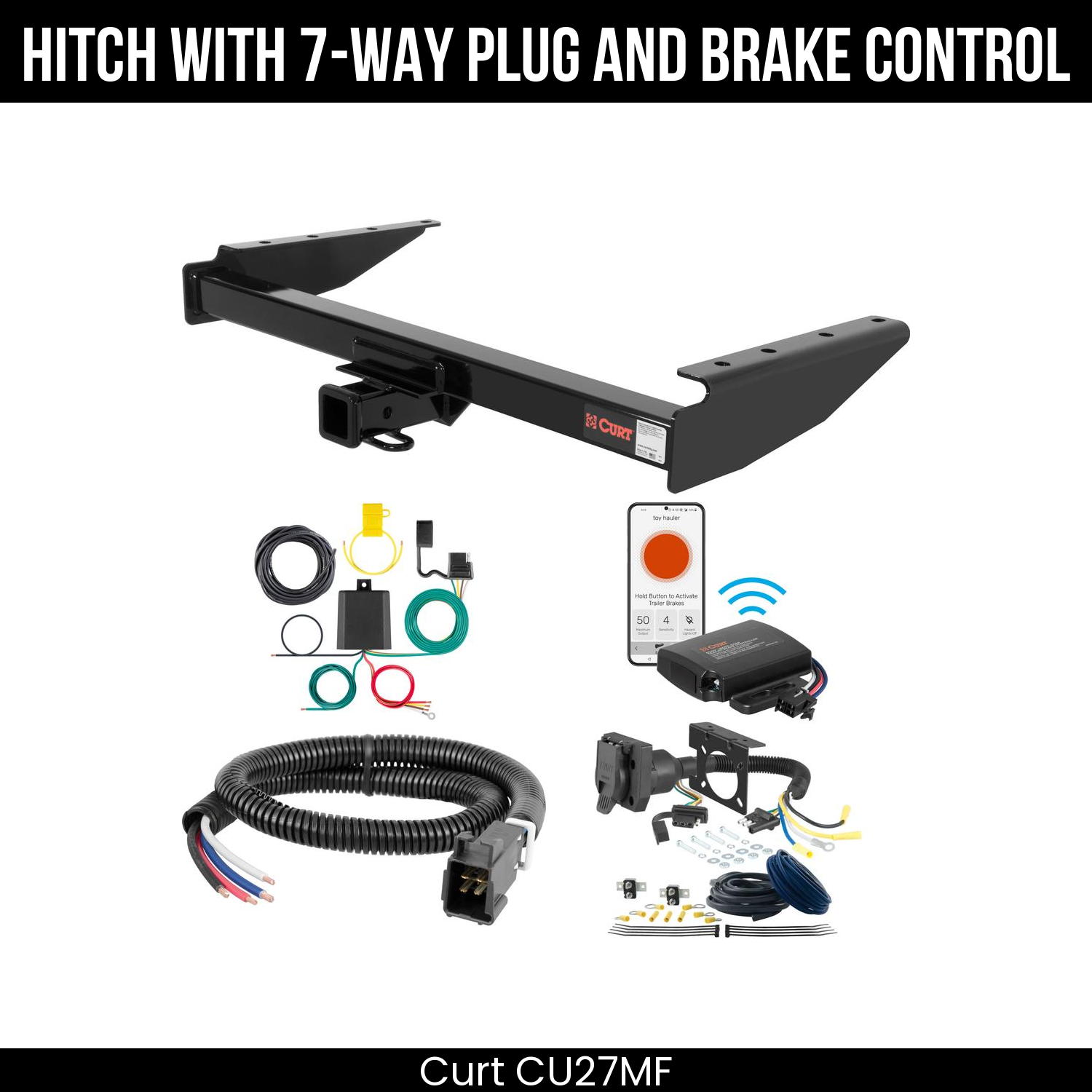 Trailer Hitch , 7-Way , Echo Under-Dash Brake Control