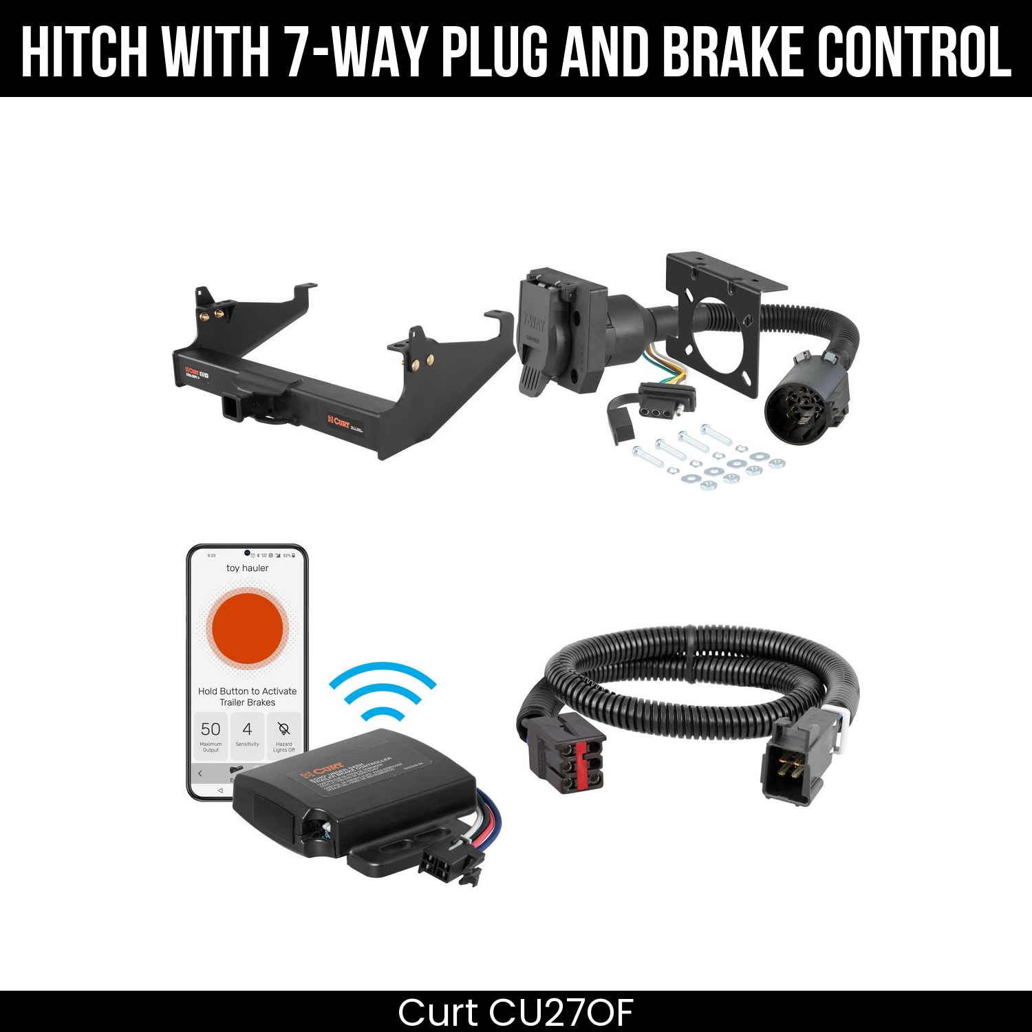 Trailer Hitch , 7-Way , Echo Under-Dash Brake Control