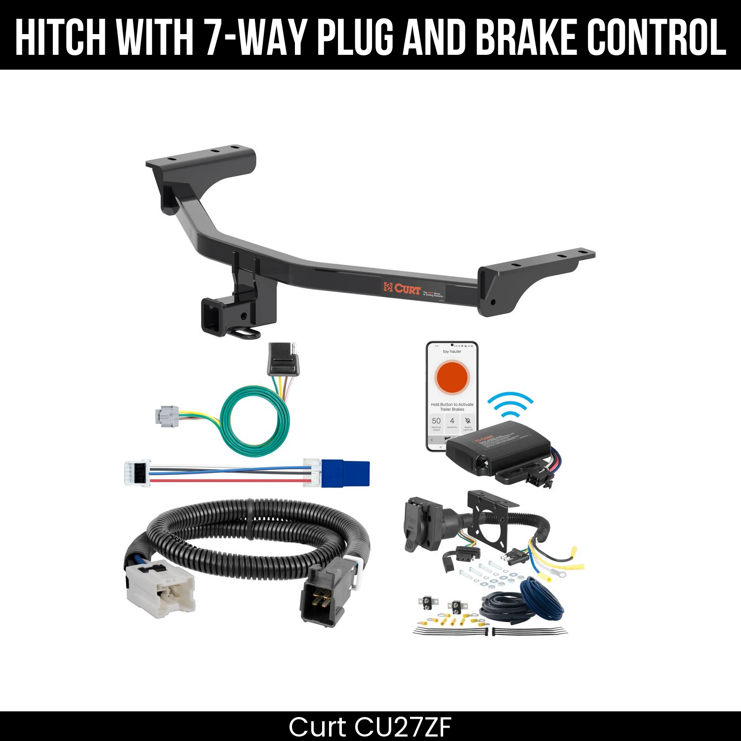 Trailer Hitch , 7-Way , Echo Under-Dash Brake Control