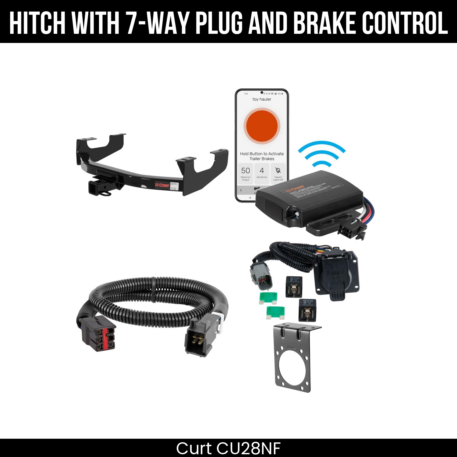 Trailer Hitch , 7-Way , Echo Under-Dash Brake Control
