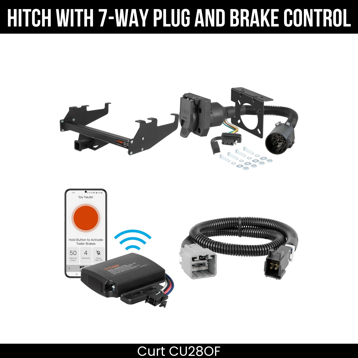 Trailer Hitch , 7-Way , Echo Under-Dash Brake Control