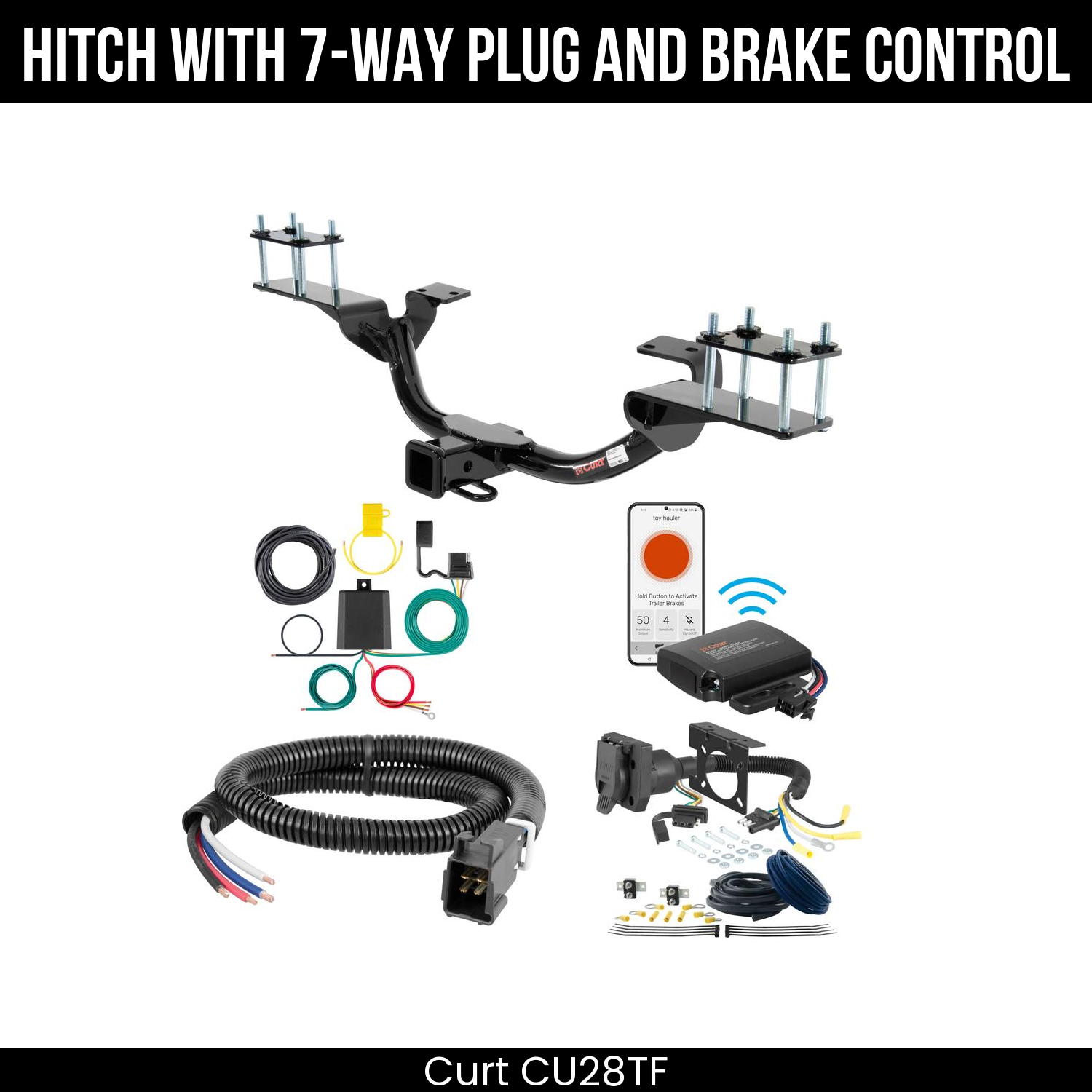Trailer Hitch , 7-Way , Echo Under-Dash Brake Control