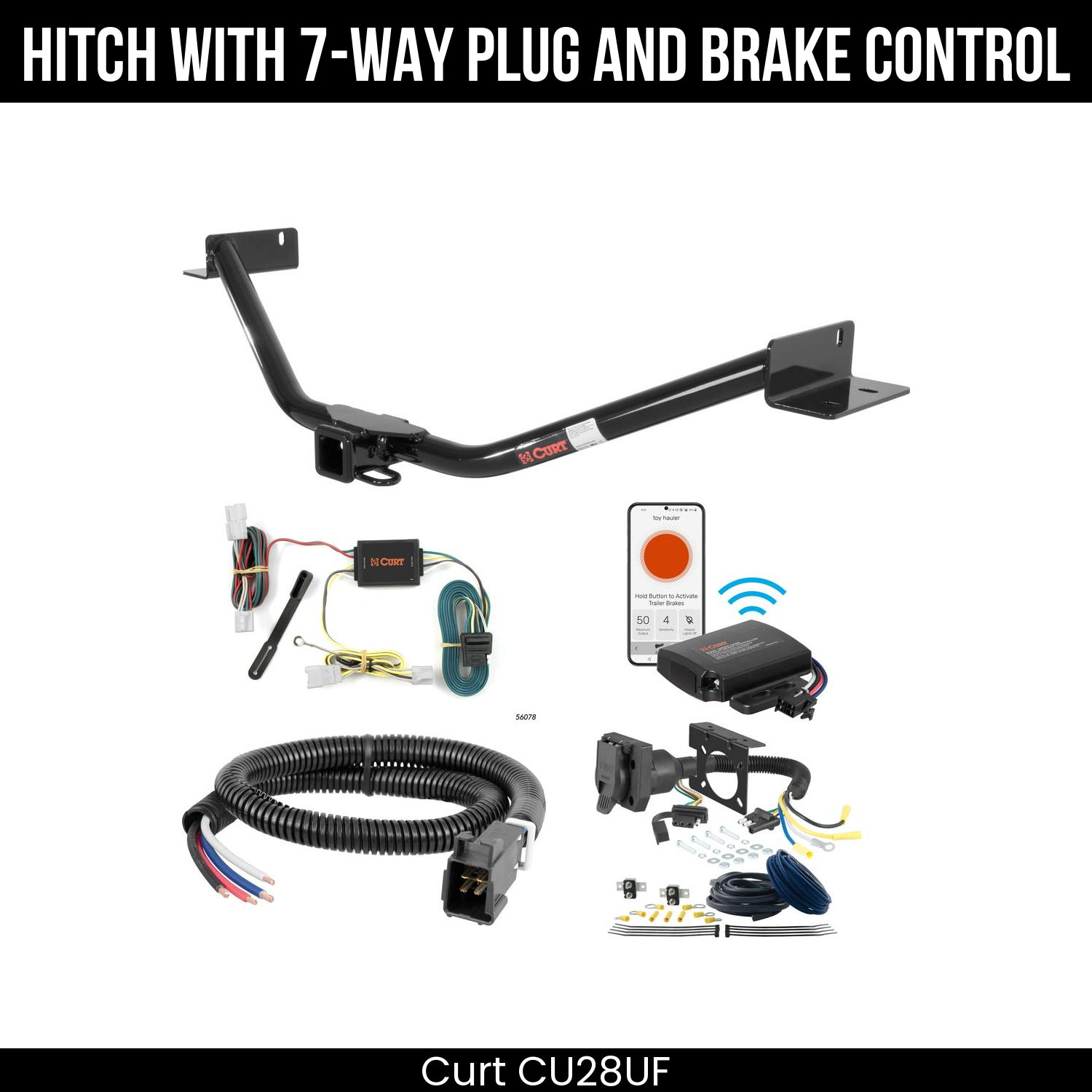 Trailer Hitch , 7-Way , Echo Under-Dash Brake Control