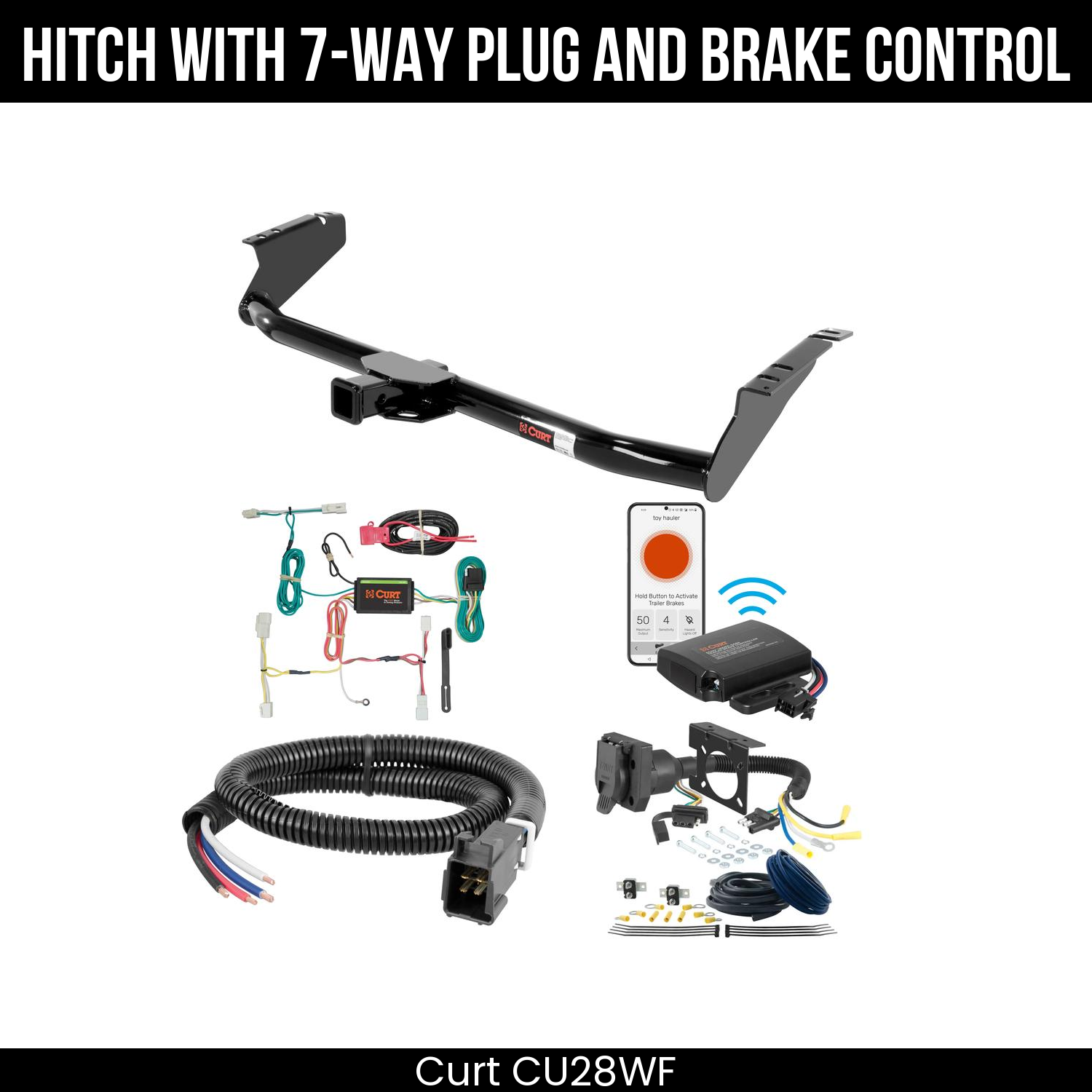 Trailer Hitch , 7-Way , Echo Under-Dash Brake Control
