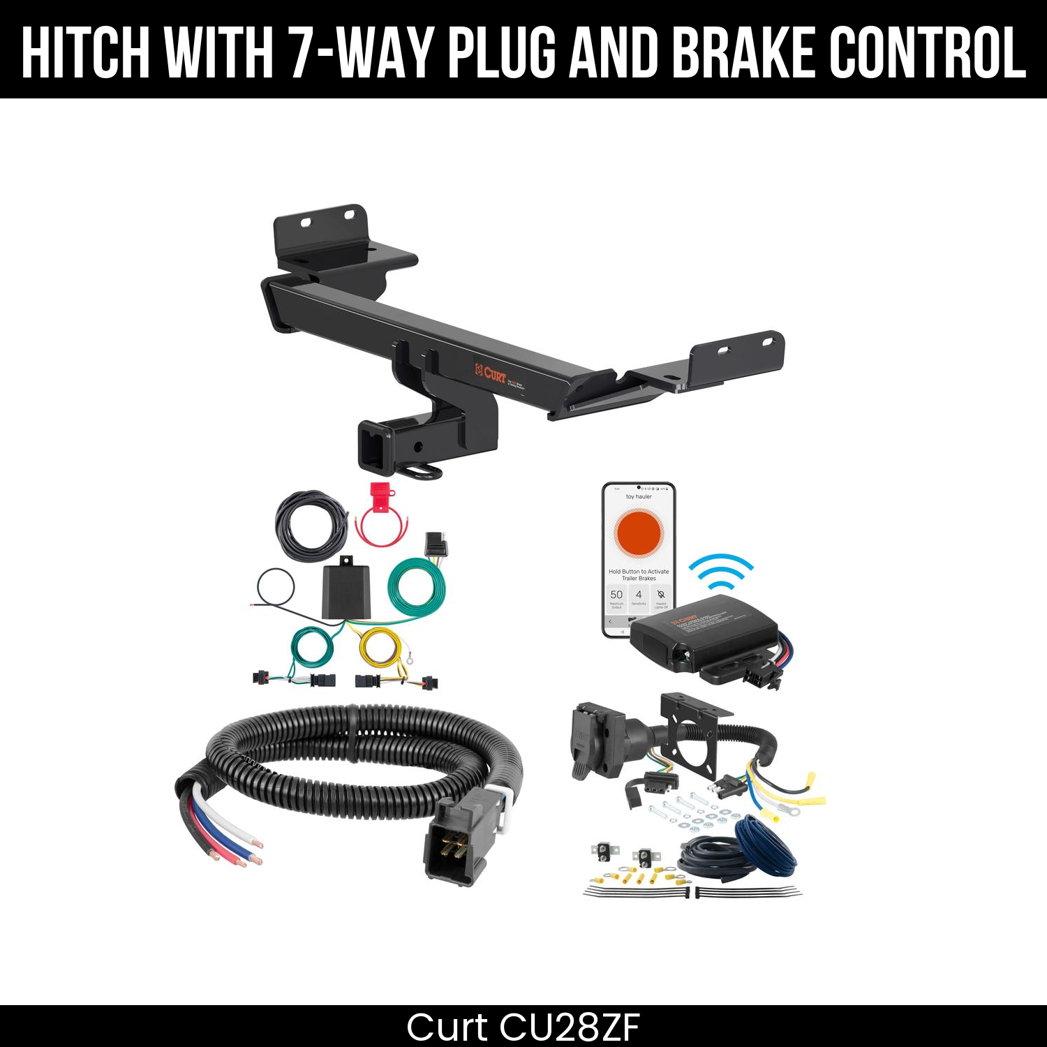 Trailer Hitch , 7-Way , Echo Under-Dash Brake Control