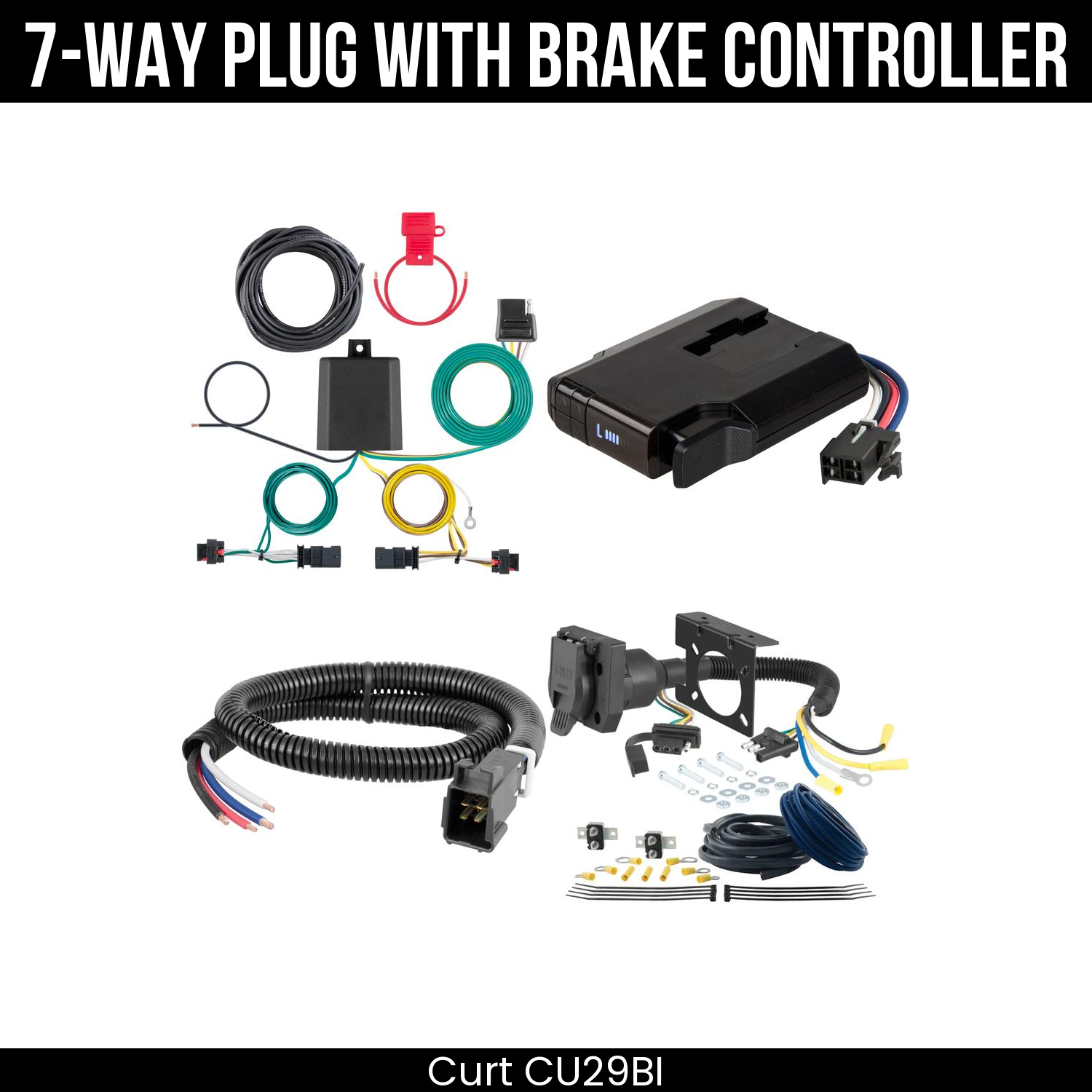 Trailer Wiring 7-Way Plug w/ Bracket , Venturer Brake Control