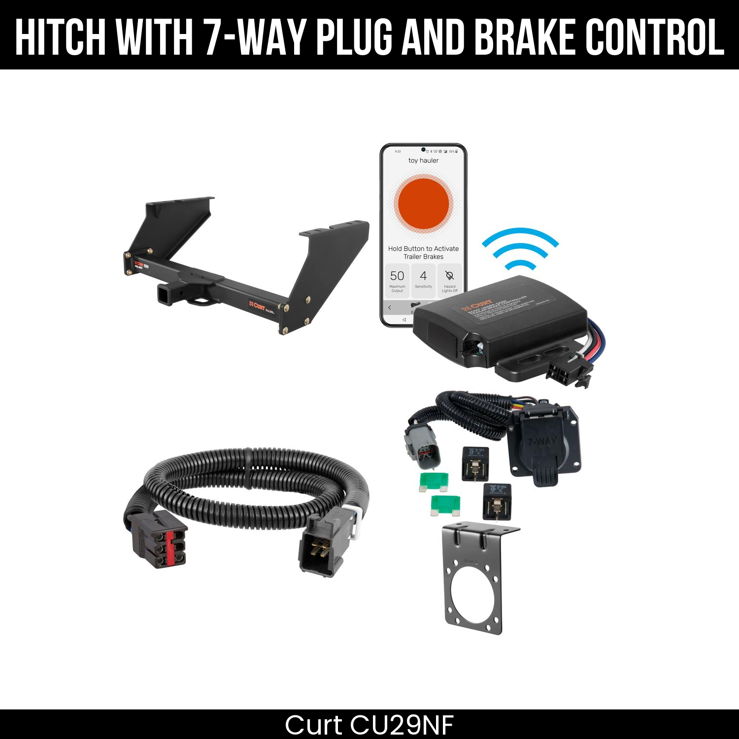 Trailer Hitch , 7-Way , Echo Under-Dash Brake Control