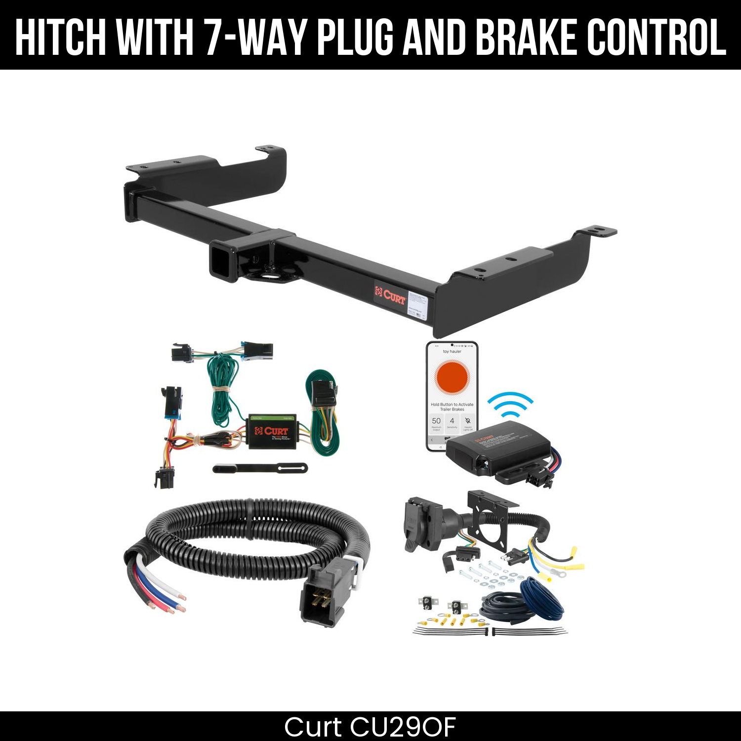 Trailer Hitch , 7-Way , Echo Under-Dash Brake Control
