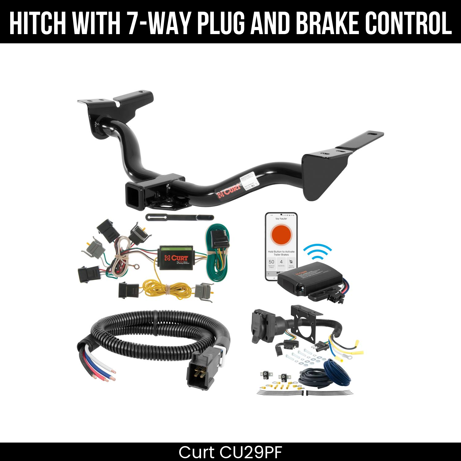 Trailer Hitch , 7-Way , Echo Under-Dash Brake Control