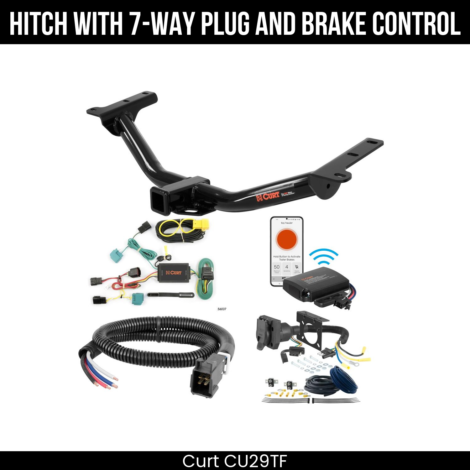 Trailer Hitch , 7-Way , Echo Under-Dash Brake Control