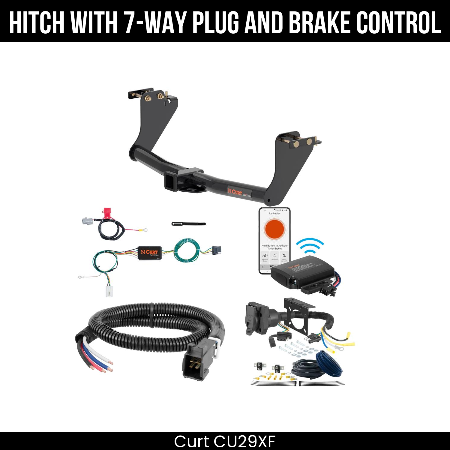 Trailer Hitch , 7-Way , Echo Under-Dash Brake Control
