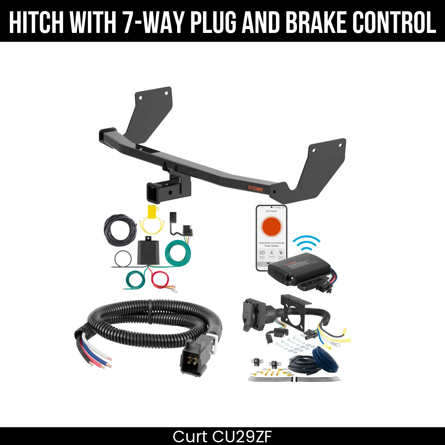 Trailer Hitch , 7-Way , Echo Under-Dash Brake Control
