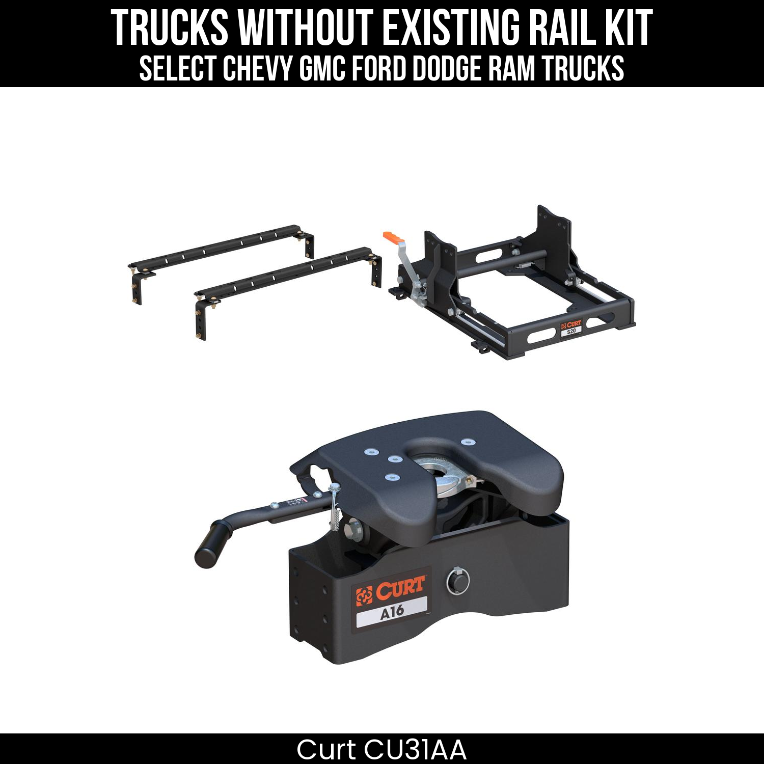 Universal 5th Wheel Base Rails,S20 5th Wheel Slider 20K,A16 5th Wheel Hitch Head