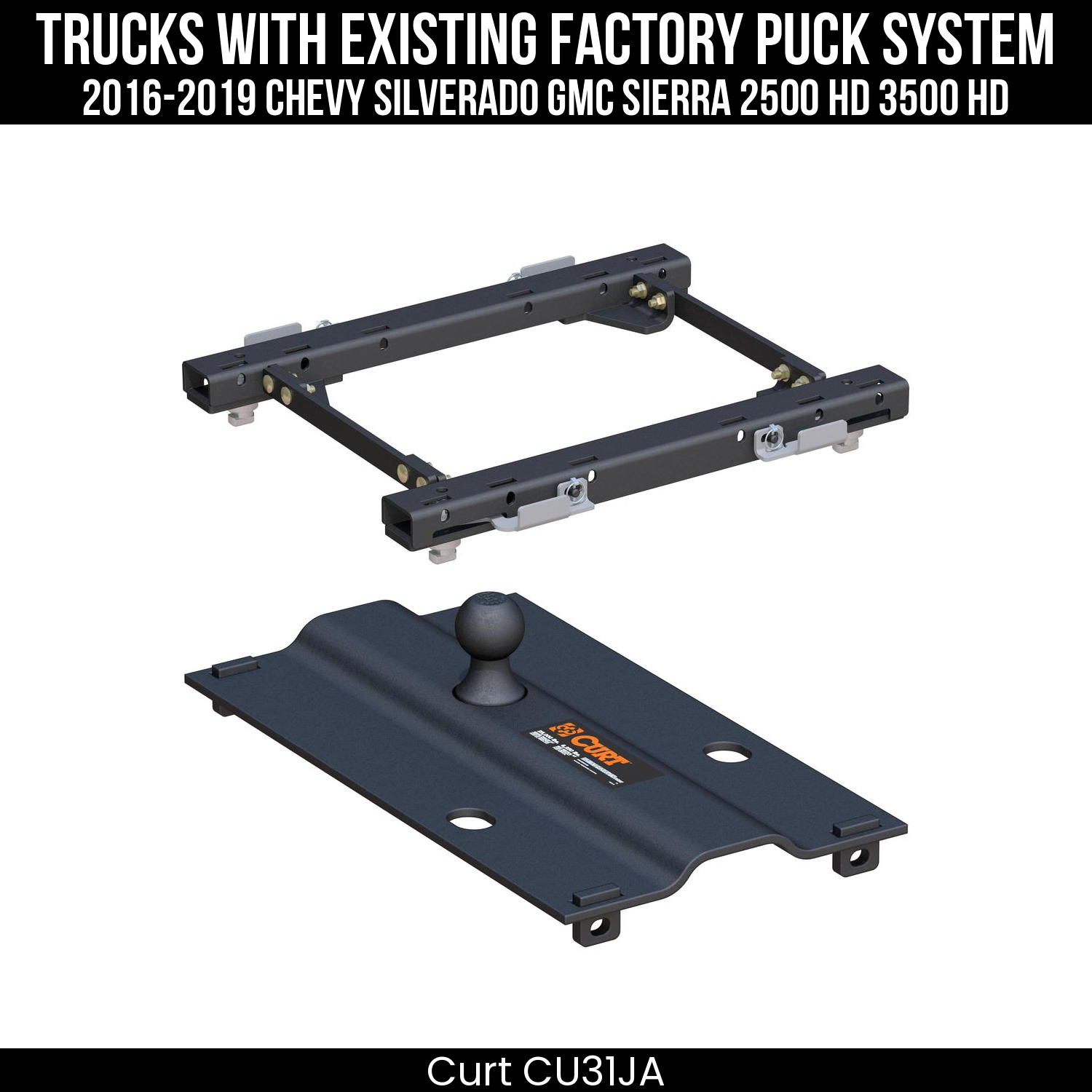 Puck 5th Wheel Rails,Bent Plate Gooseneck Hitch