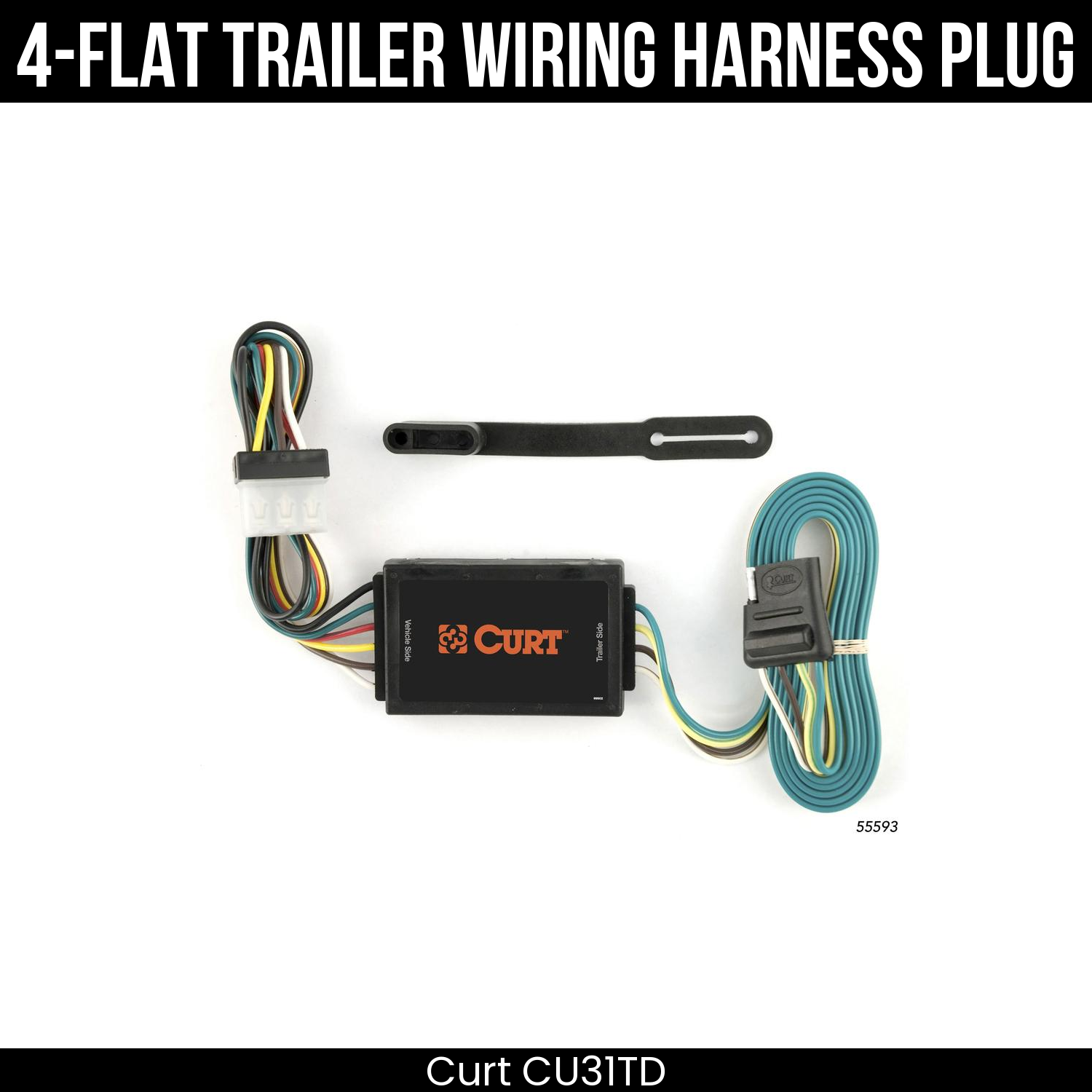 Trailer Wiring 4-Flat Plug Only