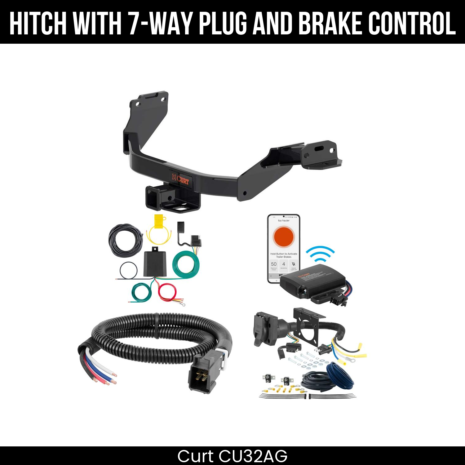 Trailer Hitch , 7-Way , Echo Under-Dash Brake Control