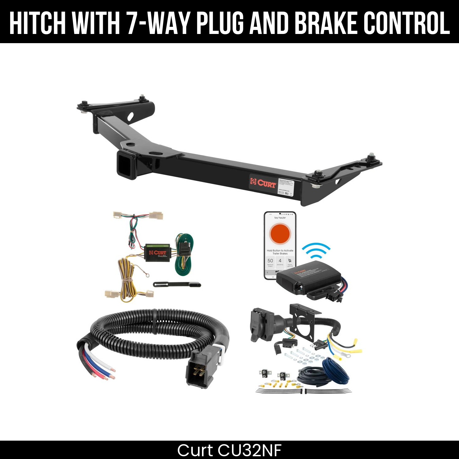 Trailer Hitch , 7-Way , Echo Under-Dash Brake Control