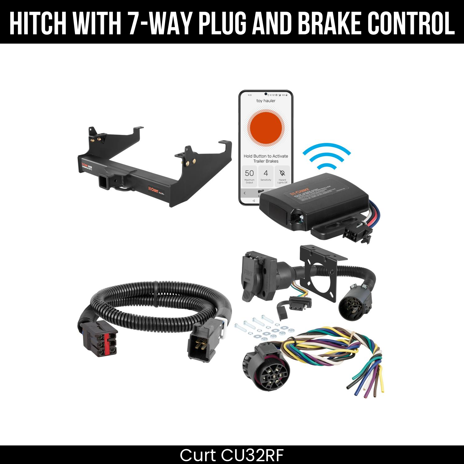 Trailer Hitch , 7-Way , Echo Under-Dash Brake Control