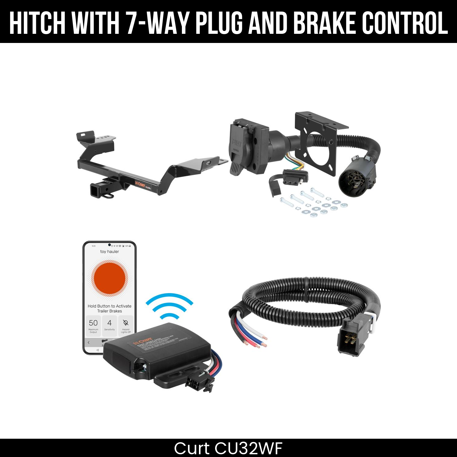 Trailer Hitch , 7-Way , Echo Under-Dash Brake Control