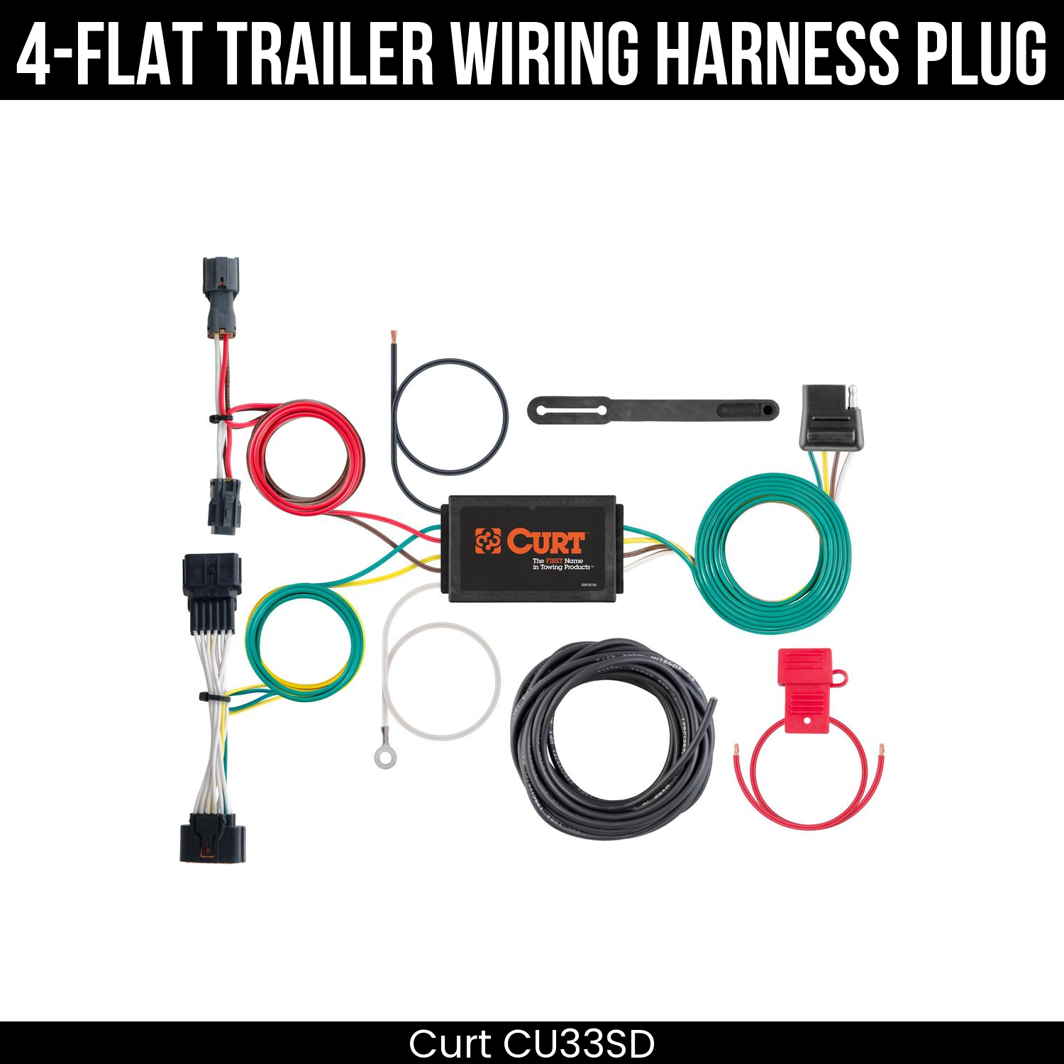 Trailer Wiring 4-Flat Plug Only