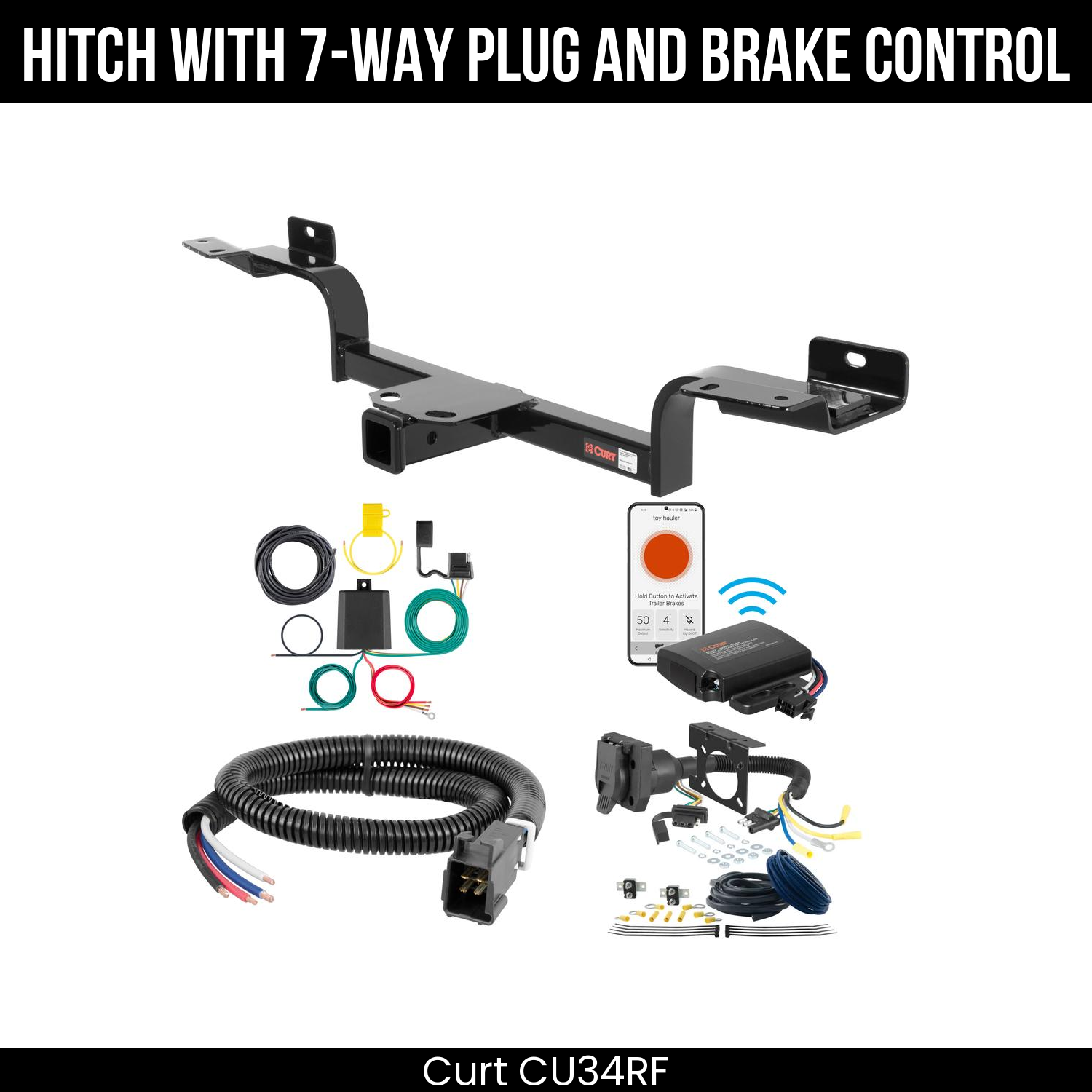 Trailer Hitch , 7-Way , Echo Under-Dash Brake Control