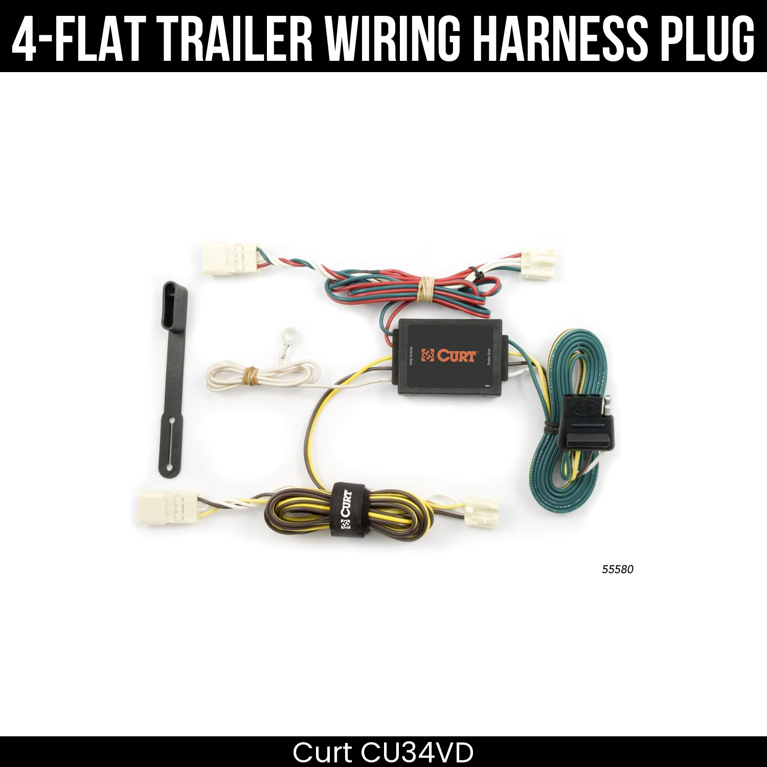 Trailer Wiring 4-Flat Plug Only