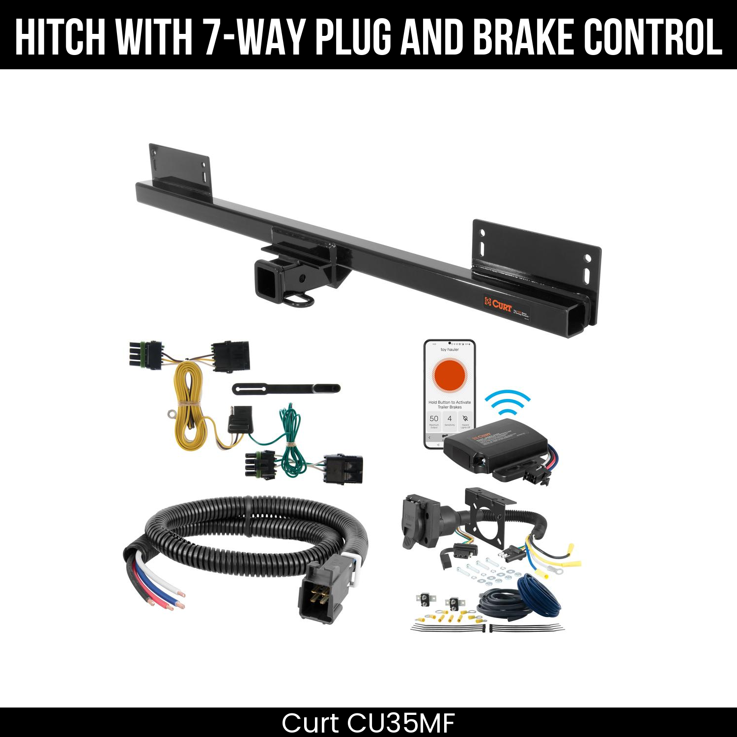 Trailer Hitch , 7-Way , Echo Under-Dash Brake Control